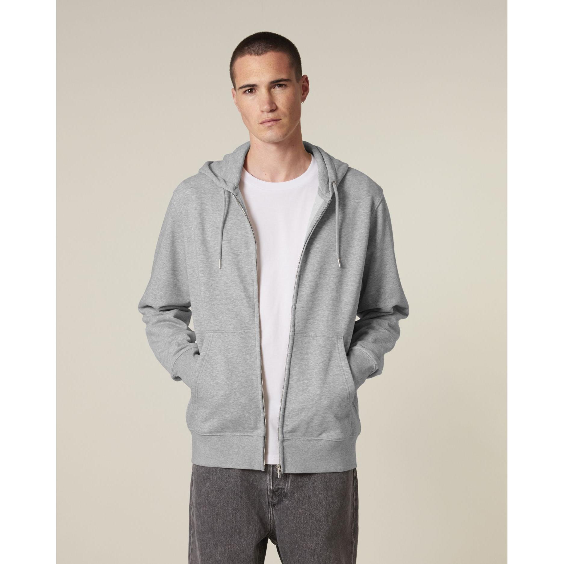 Hanorac cu fermoar unisex Connector 2.0 Heather Grey S