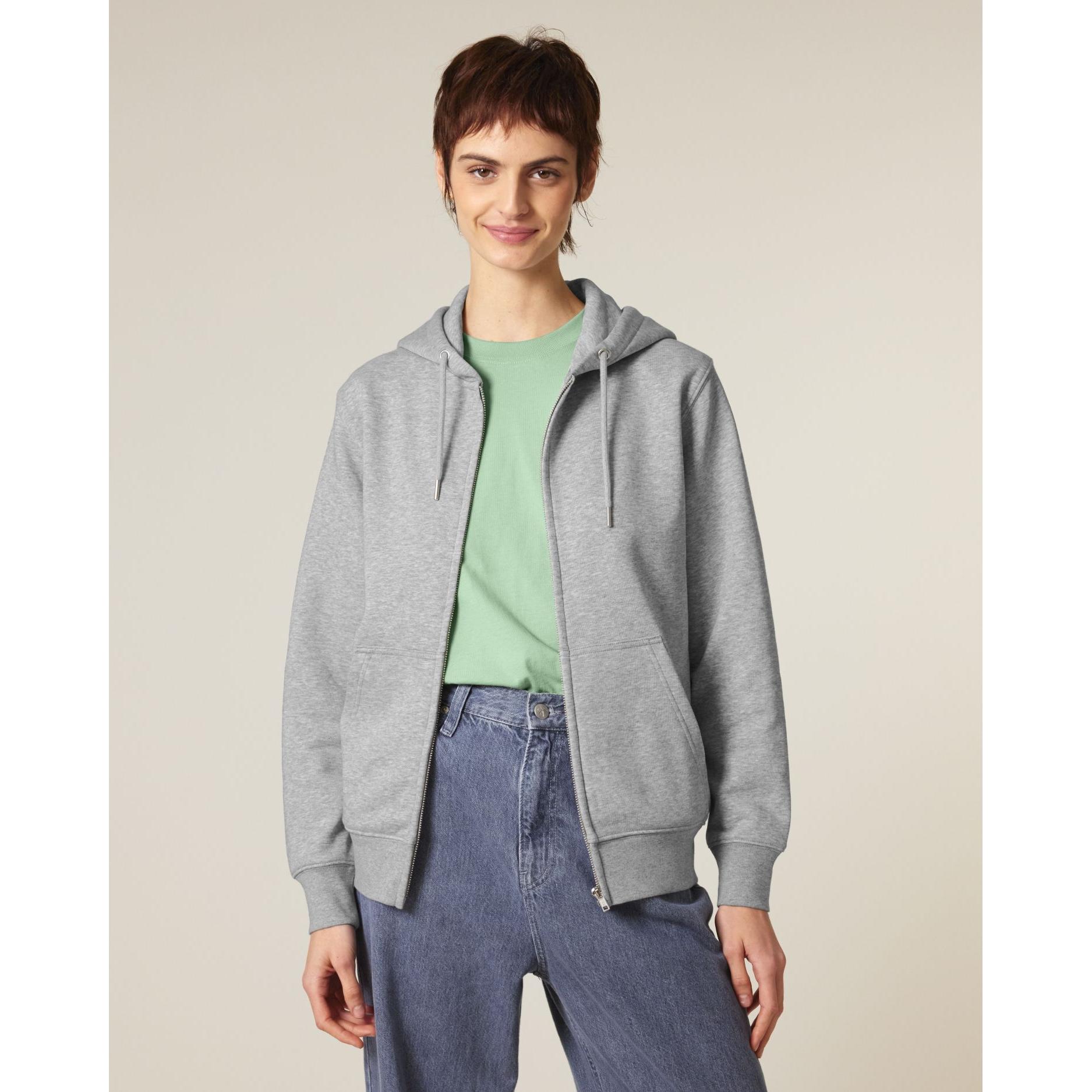 Hanorac cu fermoar unisex Connector 2.0 Heather Grey S