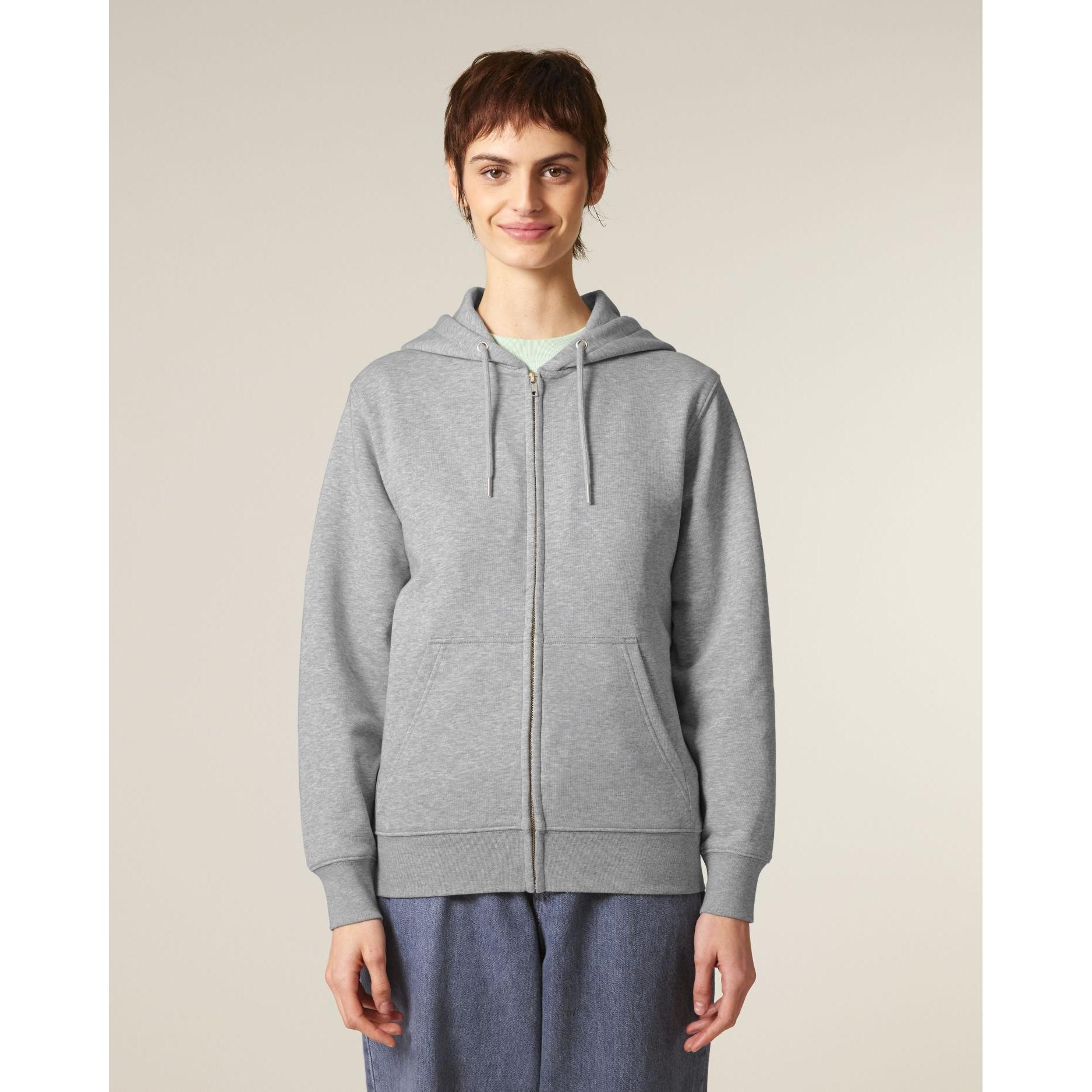 Hanorac cu fermoar unisex Connector 2.0 Heather Grey S