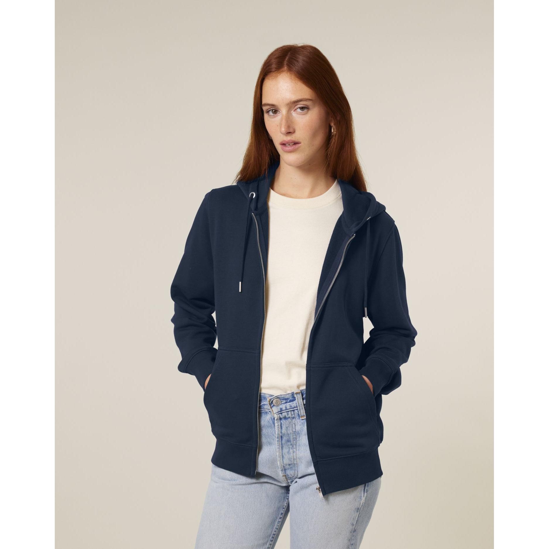 Hanorac cu fermoar unisex Connector 2.0 French Navy XS
