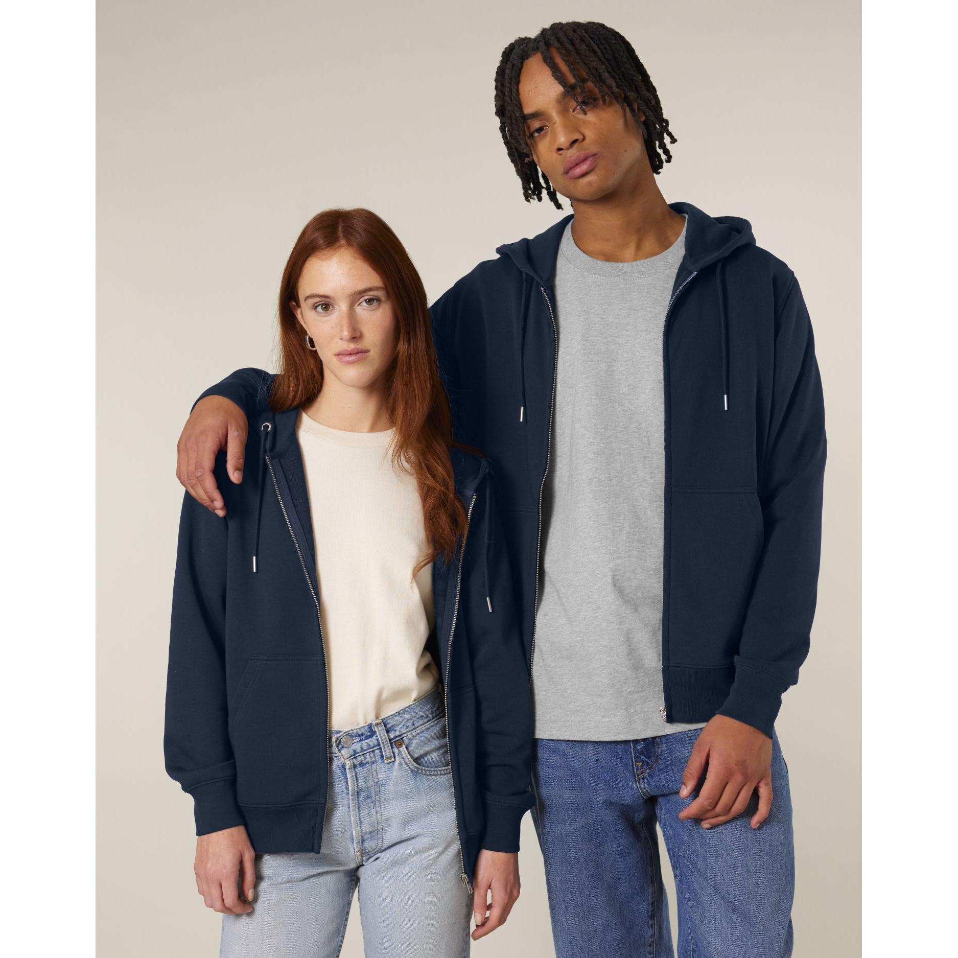 Hanorac cu fermoar unisex Connector 2.0 French Navy XS