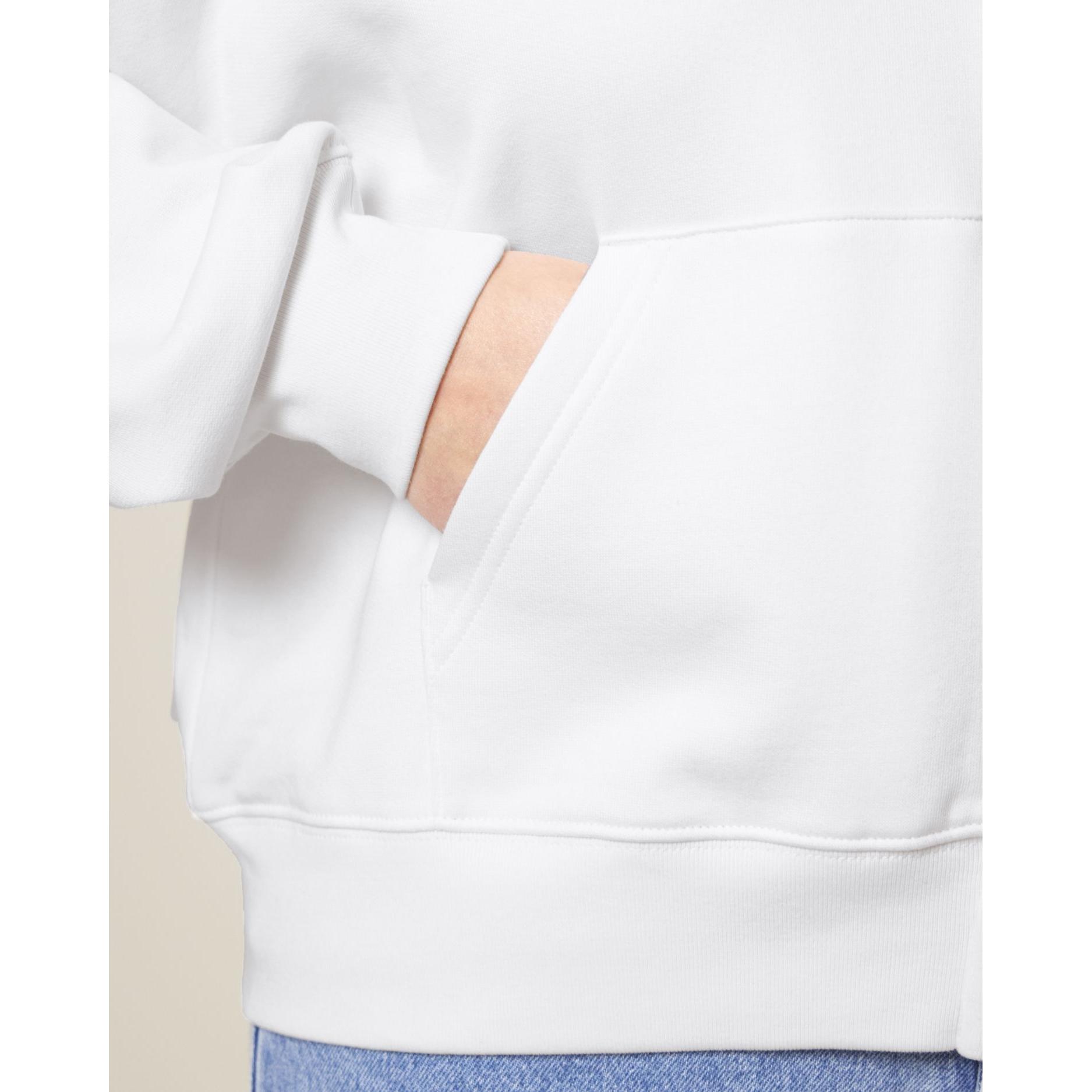 Hanorac cu fermoar pentru femei Stella Ida White XL