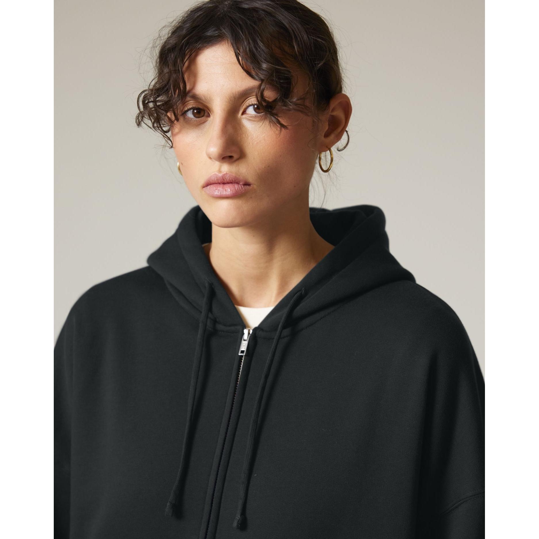 Hanorac cu fermoar pentru femei Stella Ida Black XL