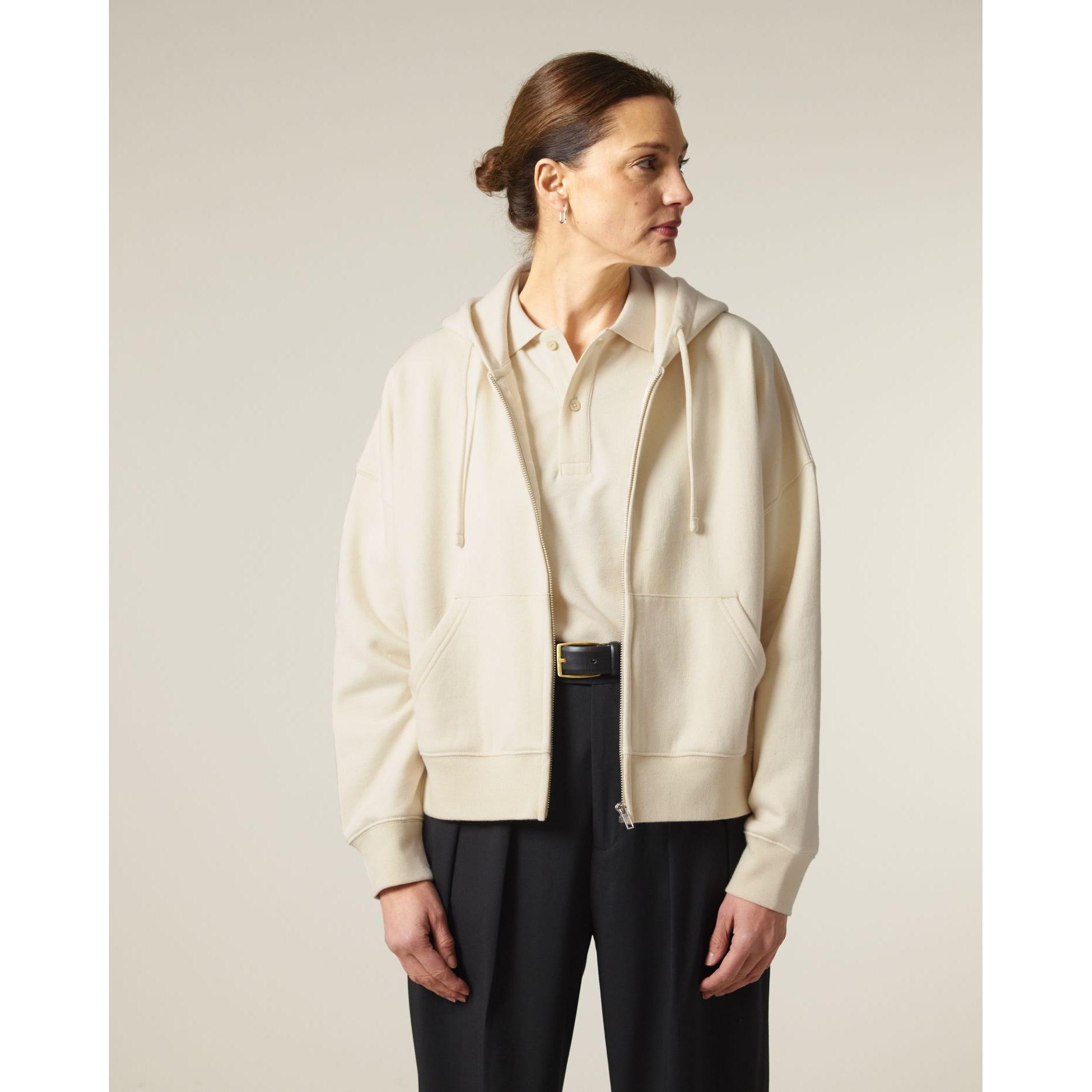 Hanorac cu fermoar pentru femei Stella Ida Natural Raw XXL