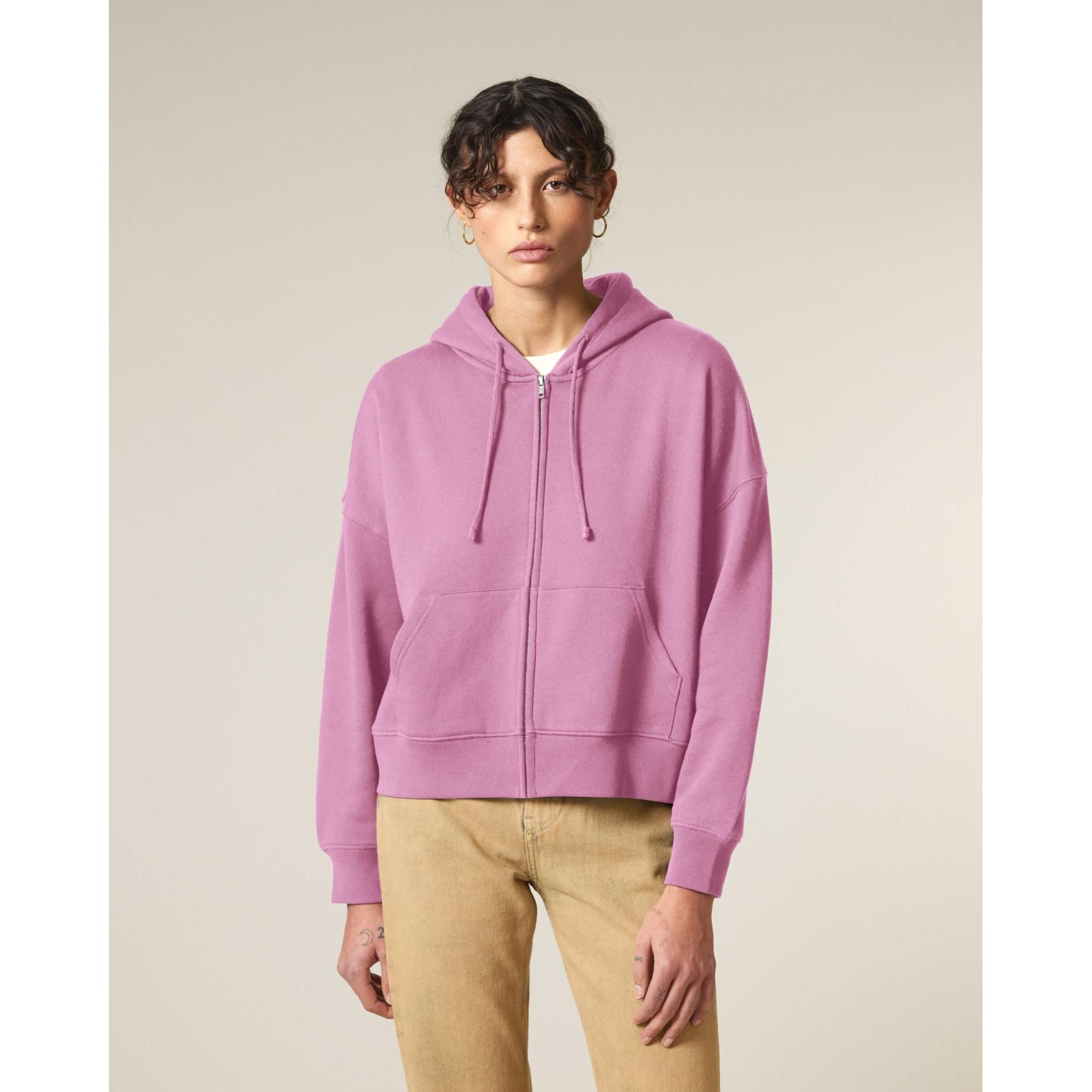 Hanorac cu fermoar pentru femei Stella Ida Bubble Pink XL