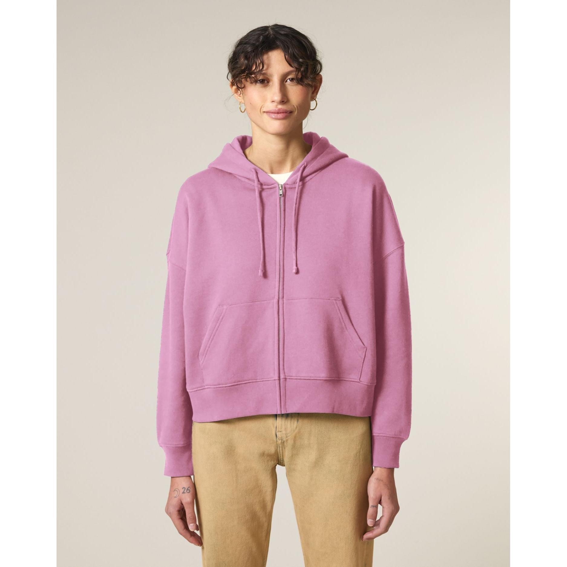 Hanorac cu fermoar pentru femei Stella Ida Bubble Pink XL