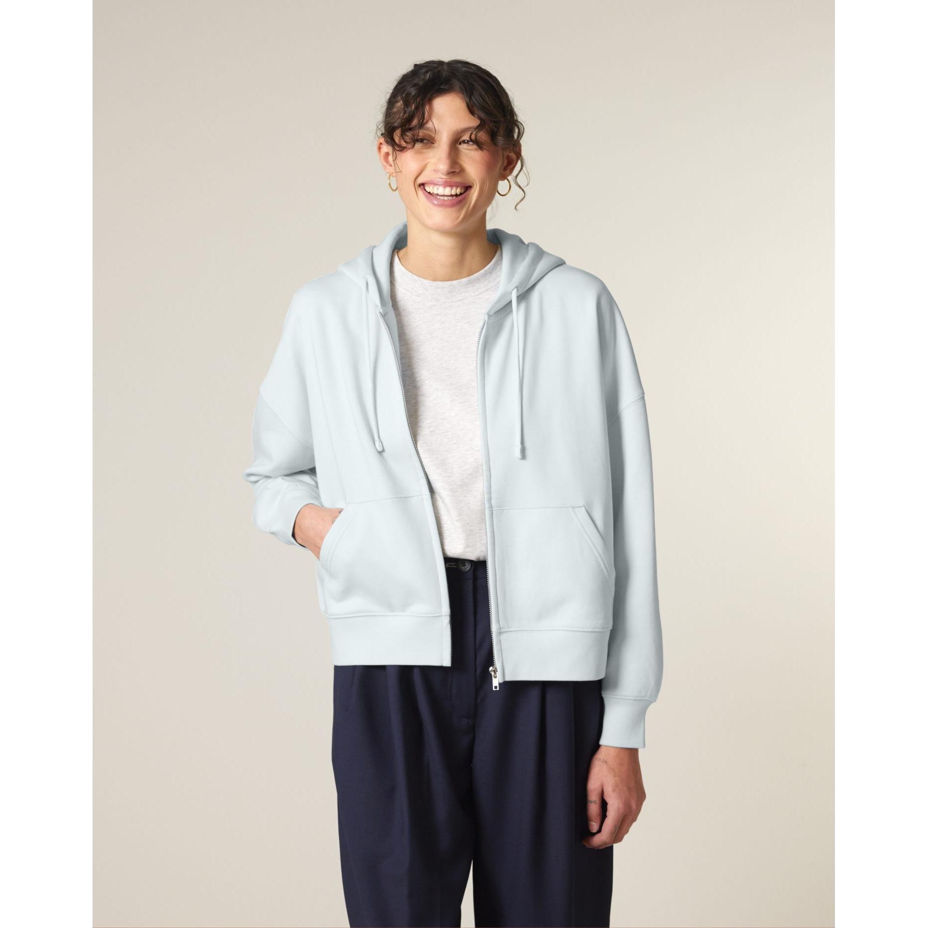 Hanorac cu fermoar pentru femei Stella Ida Blue Ice XXL