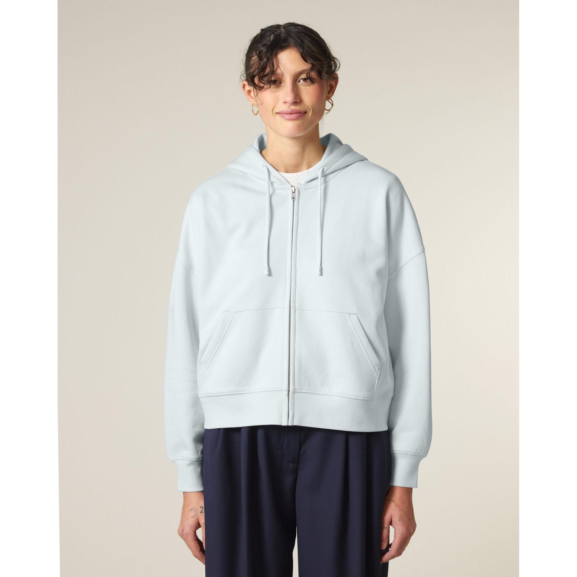 Hanorac cu fermoar pentru femei Stella Ida Blue Ice XXL