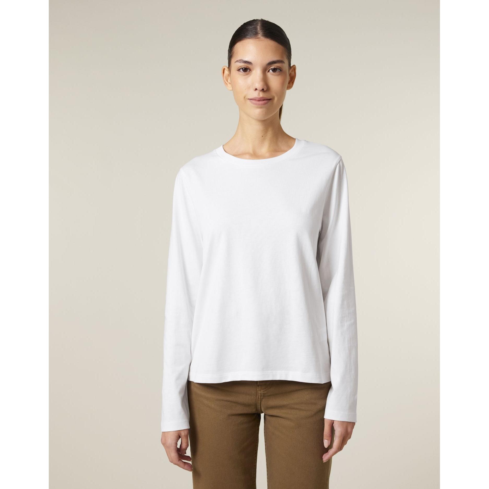 Tricou cu mânecă lungă pentru femei Stella Muser White S