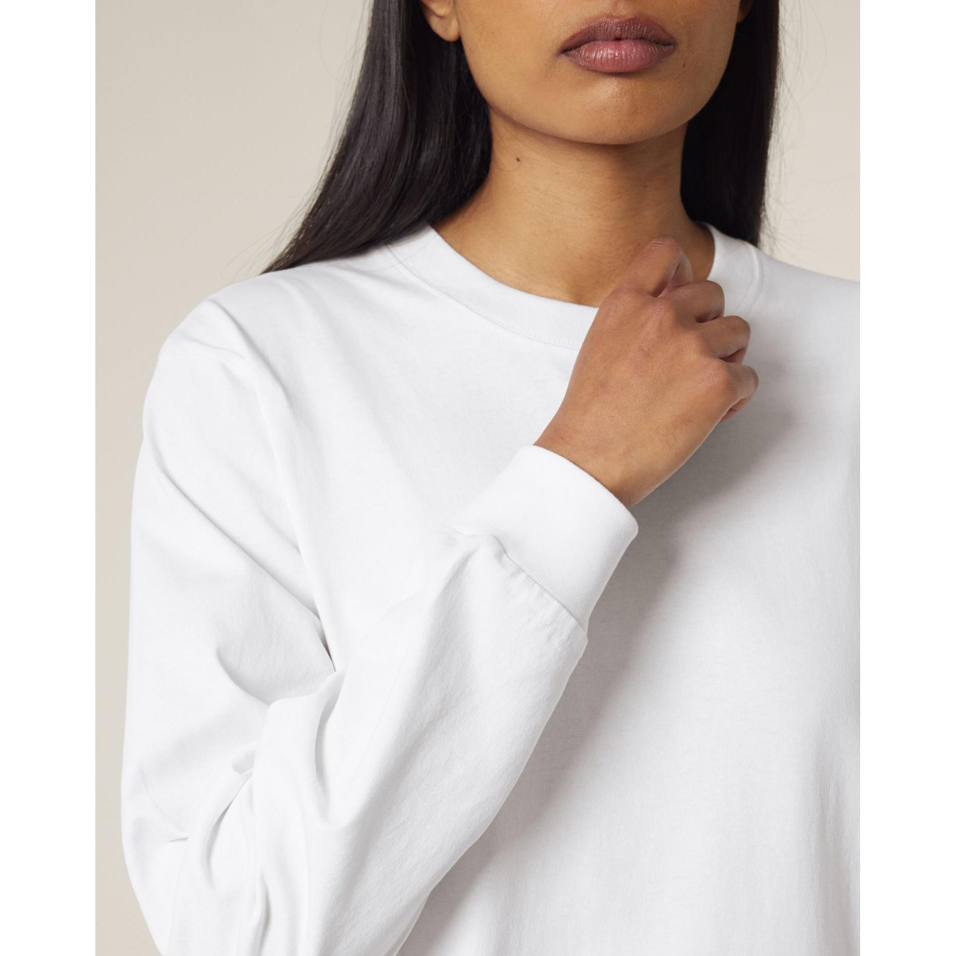 Tricou unisex cu mânecă lungă Freestyler White S