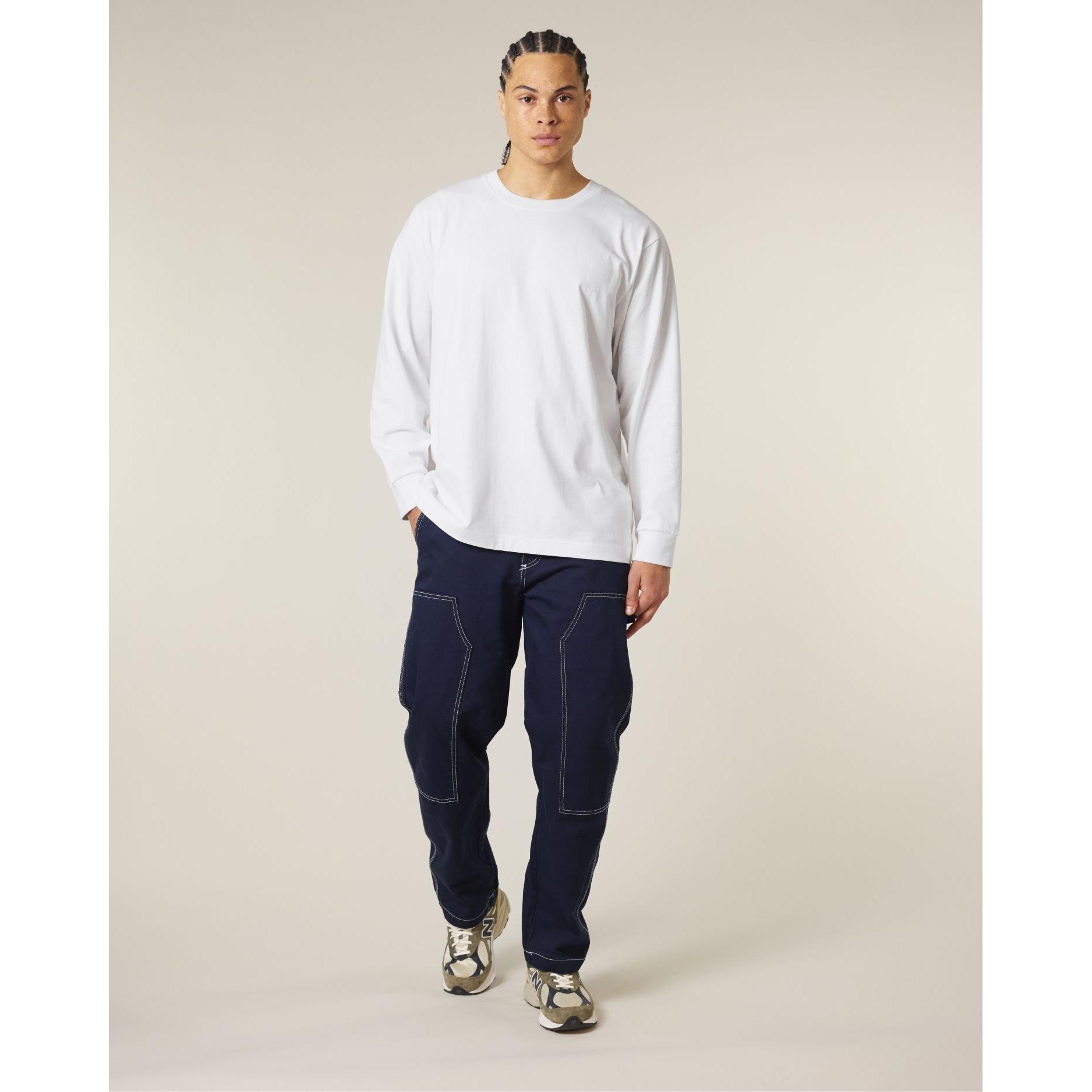 Tricou unisex cu mânecă lungă Freestyler White S