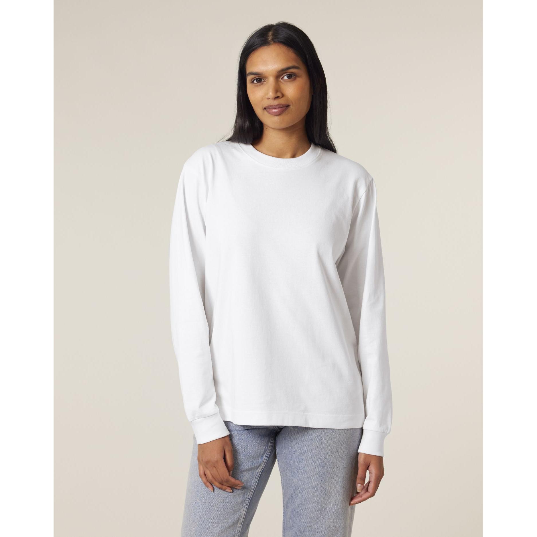 Tricou unisex cu mânecă lungă Freestyler White S