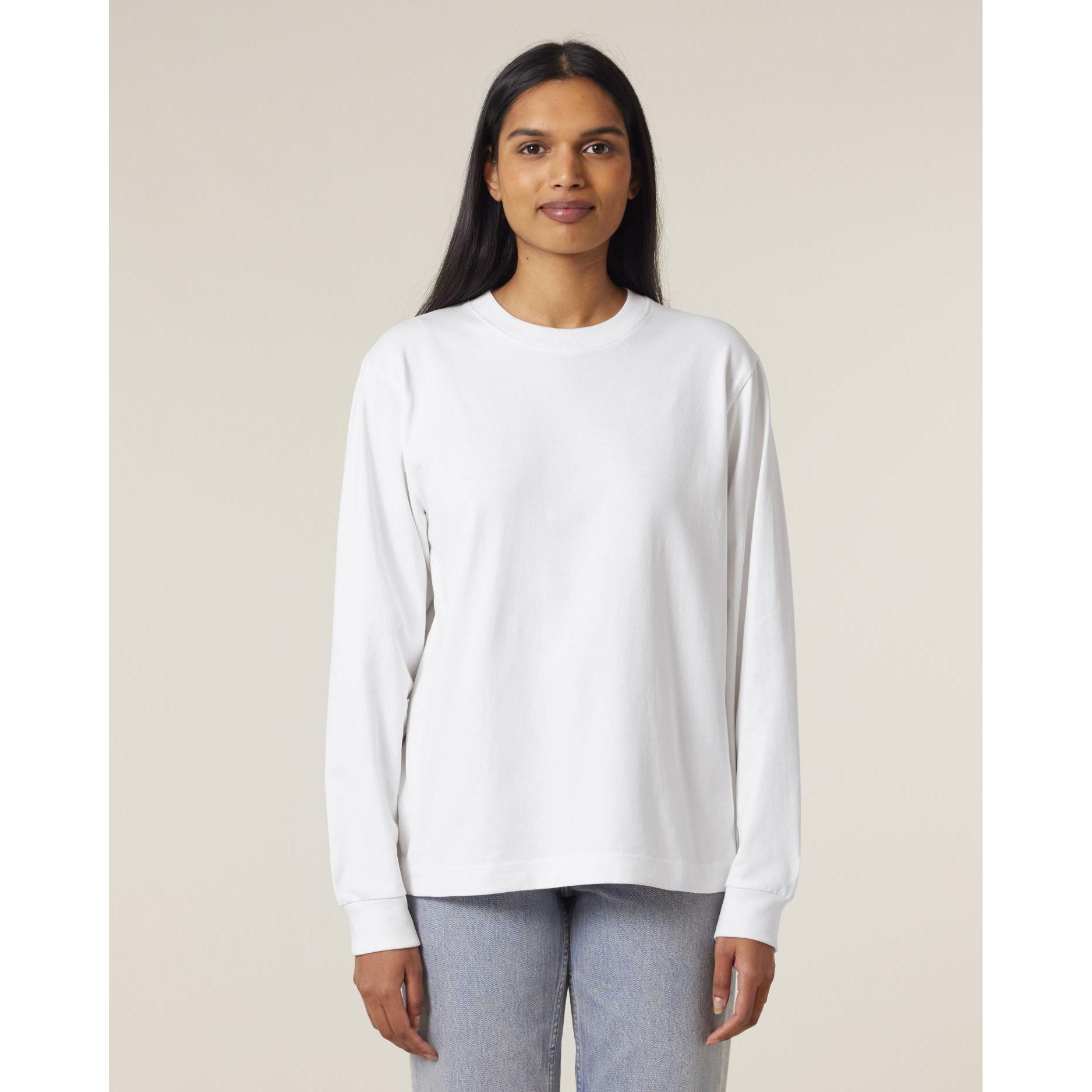 Tricou unisex cu mânecă lungă Freestyler White S