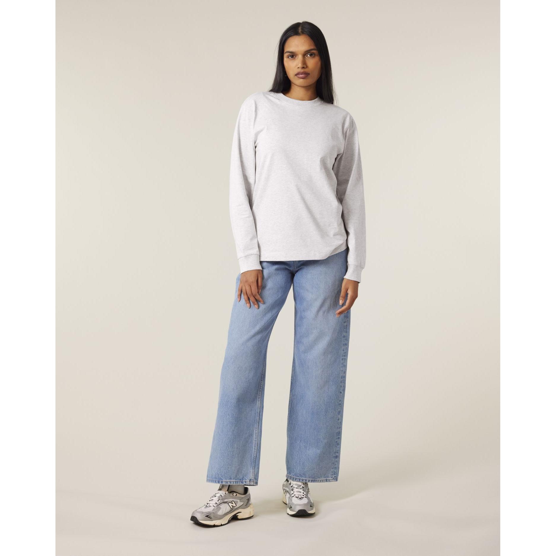 Tricou unisex cu mânecă lungă Freestyler Cool Heather Grey XL