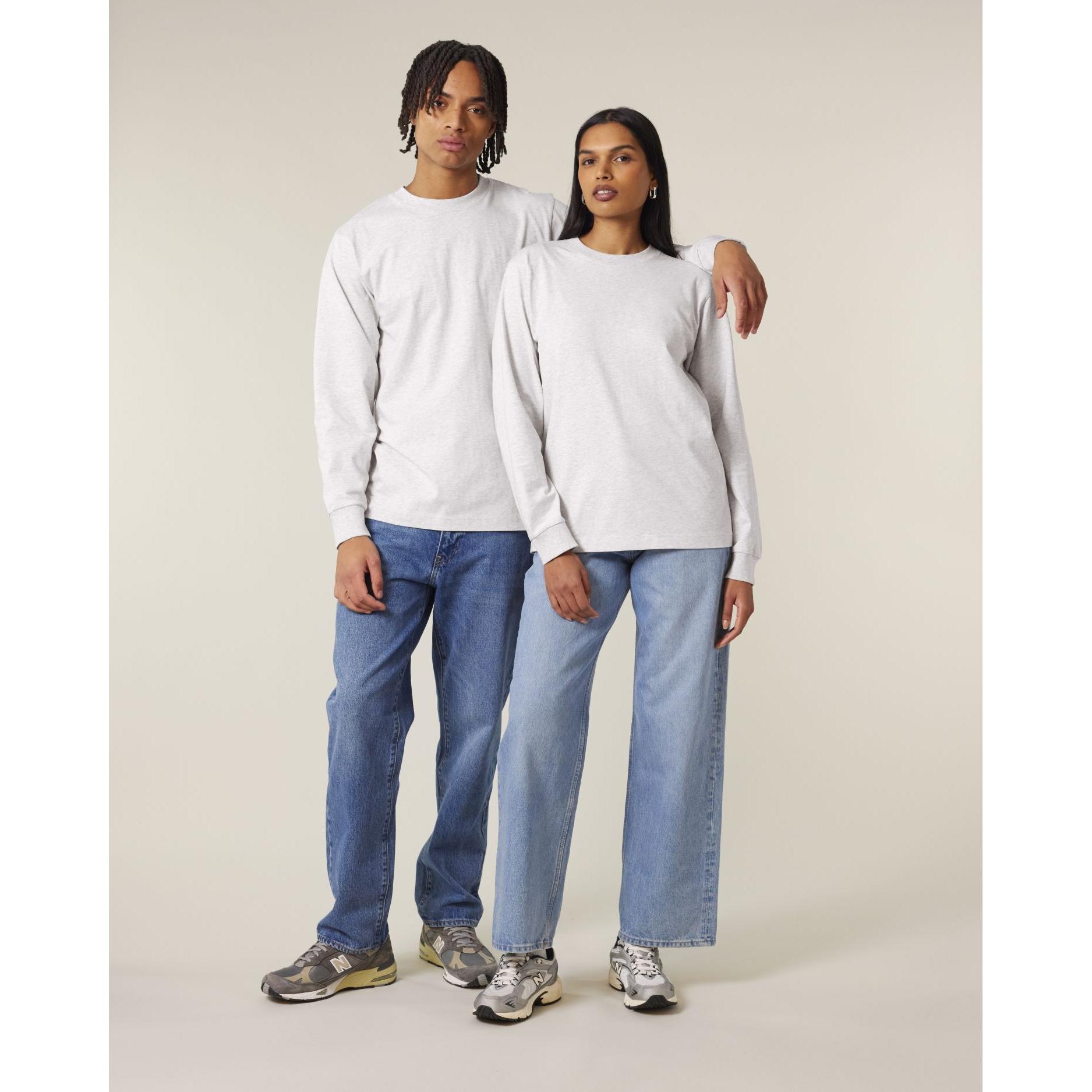 Tricou unisex cu mânecă lungă Freestyler Cool Heather Grey XL