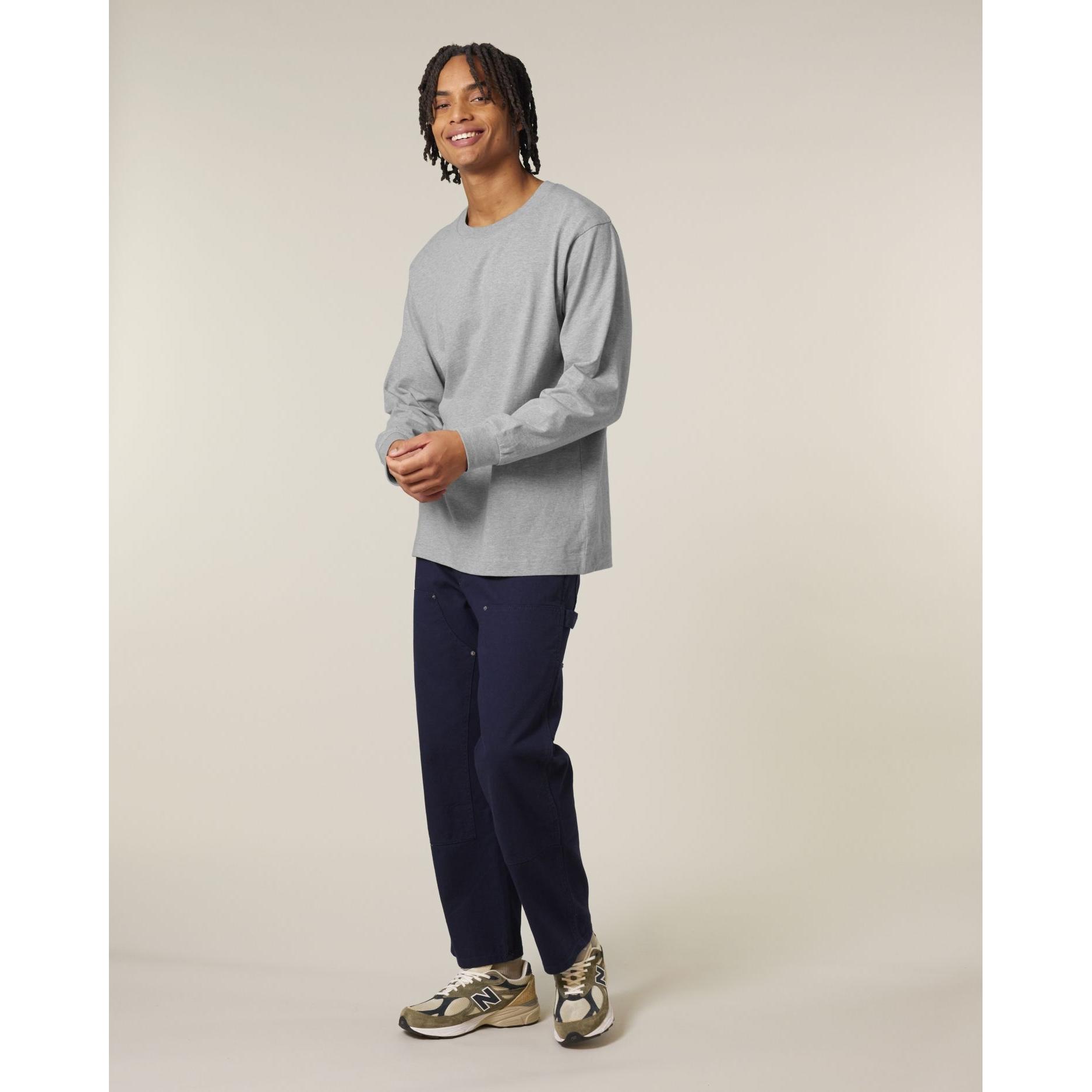 Tricou unisex cu mânecă lungă Freestyler Heather Grey XL