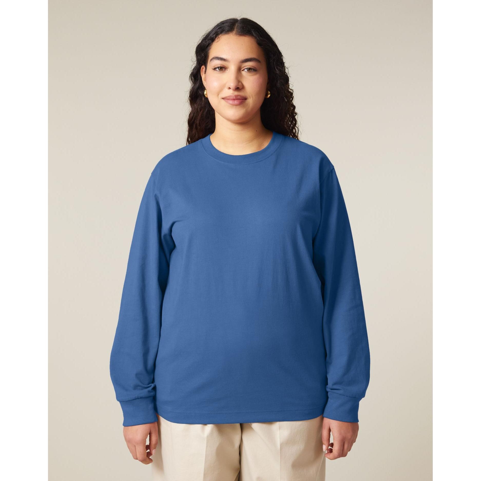 Tricou unisex cu mânecă lungă Freestyler Mindful Blue L