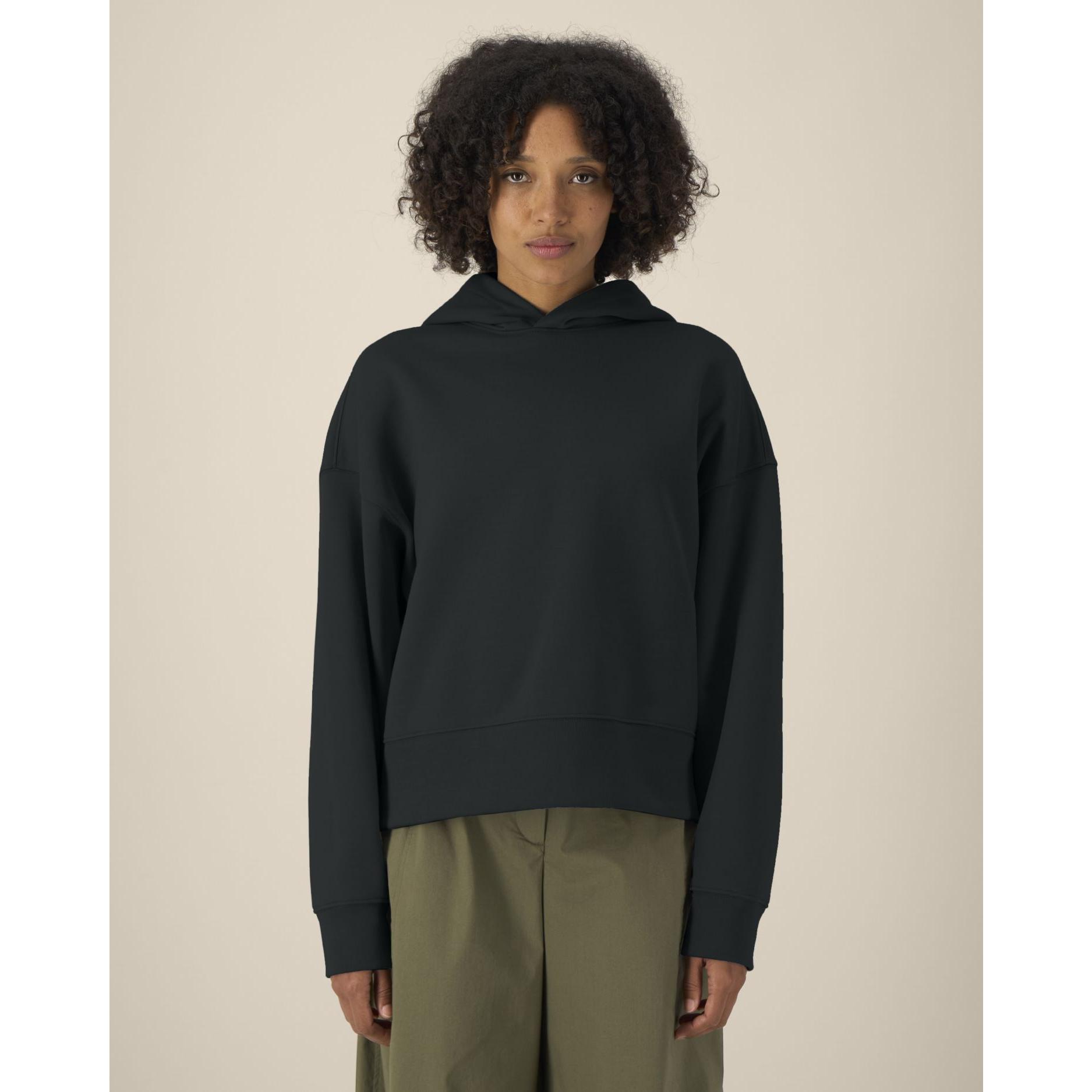 Hanorac cu glugă unisex Voicer Black 2XS