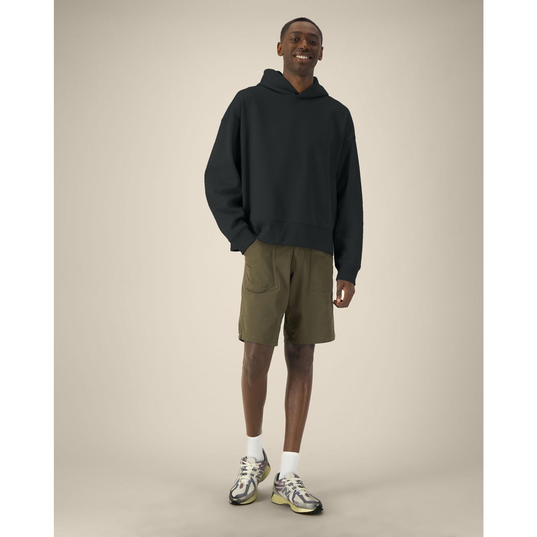 Hanorac cu glugă unisex Voicer Black 2XS