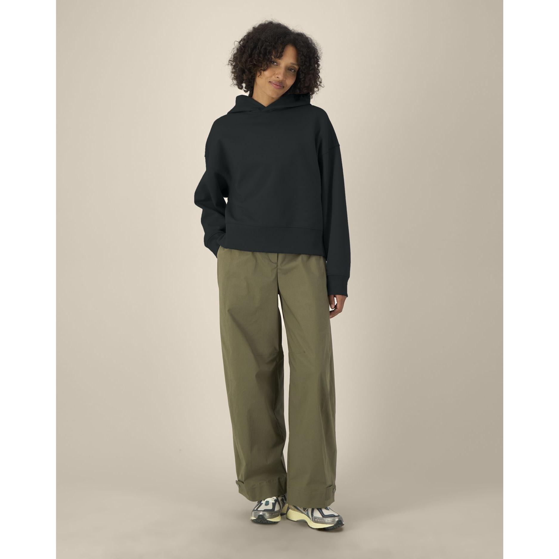 Hanorac cu glugă unisex Voicer Black 2XS