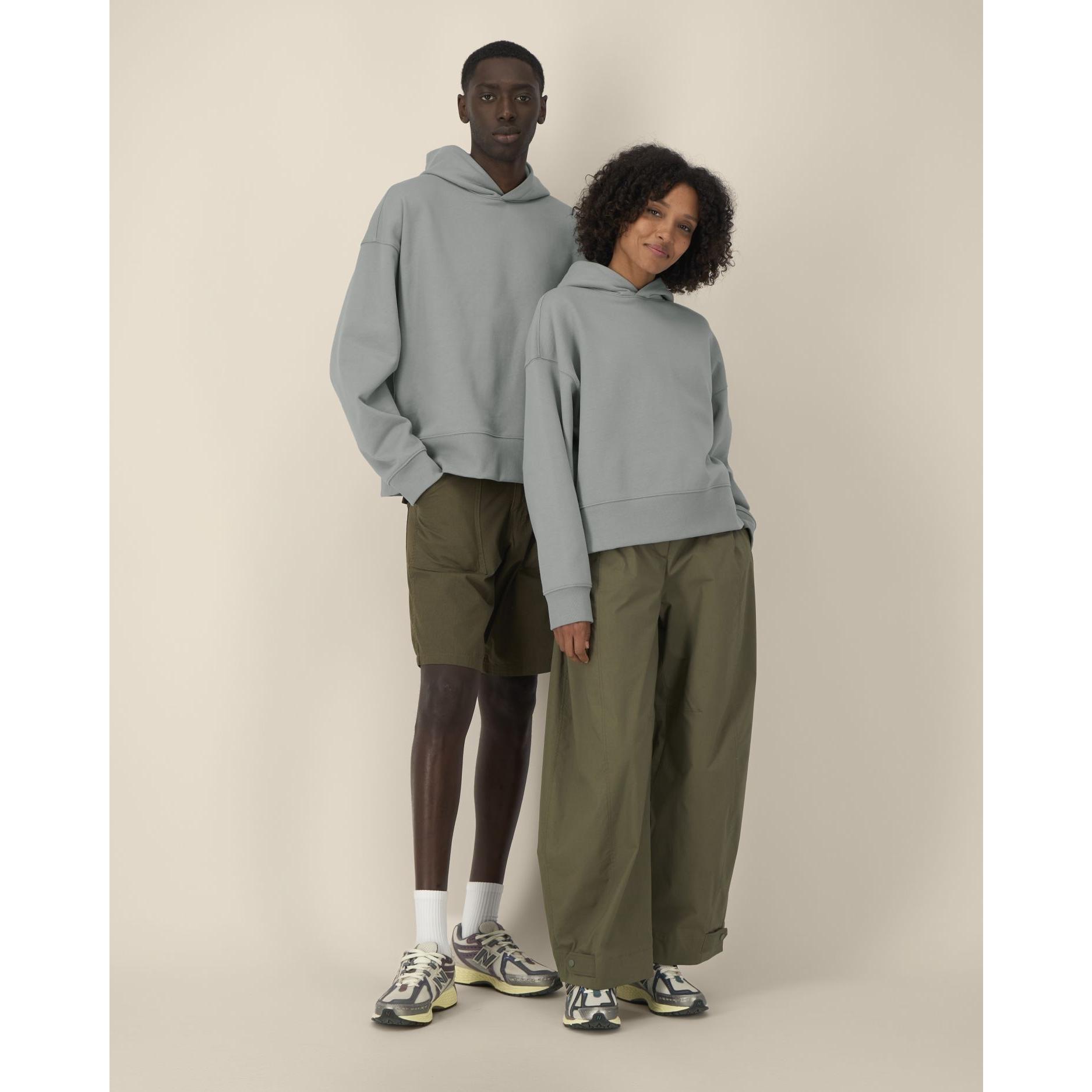 Hanorac cu glugă unisex Voicer Misty Grey 3XL