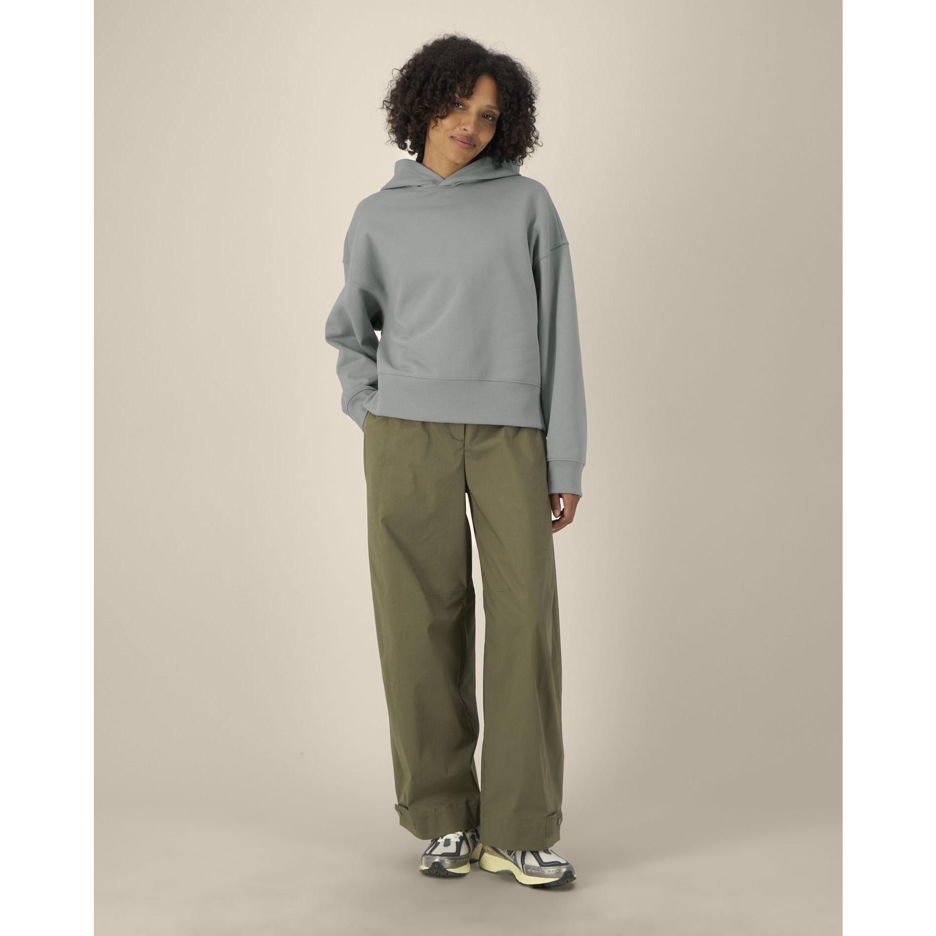 Hanorac cu glugă unisex Voicer Misty Grey 3XL