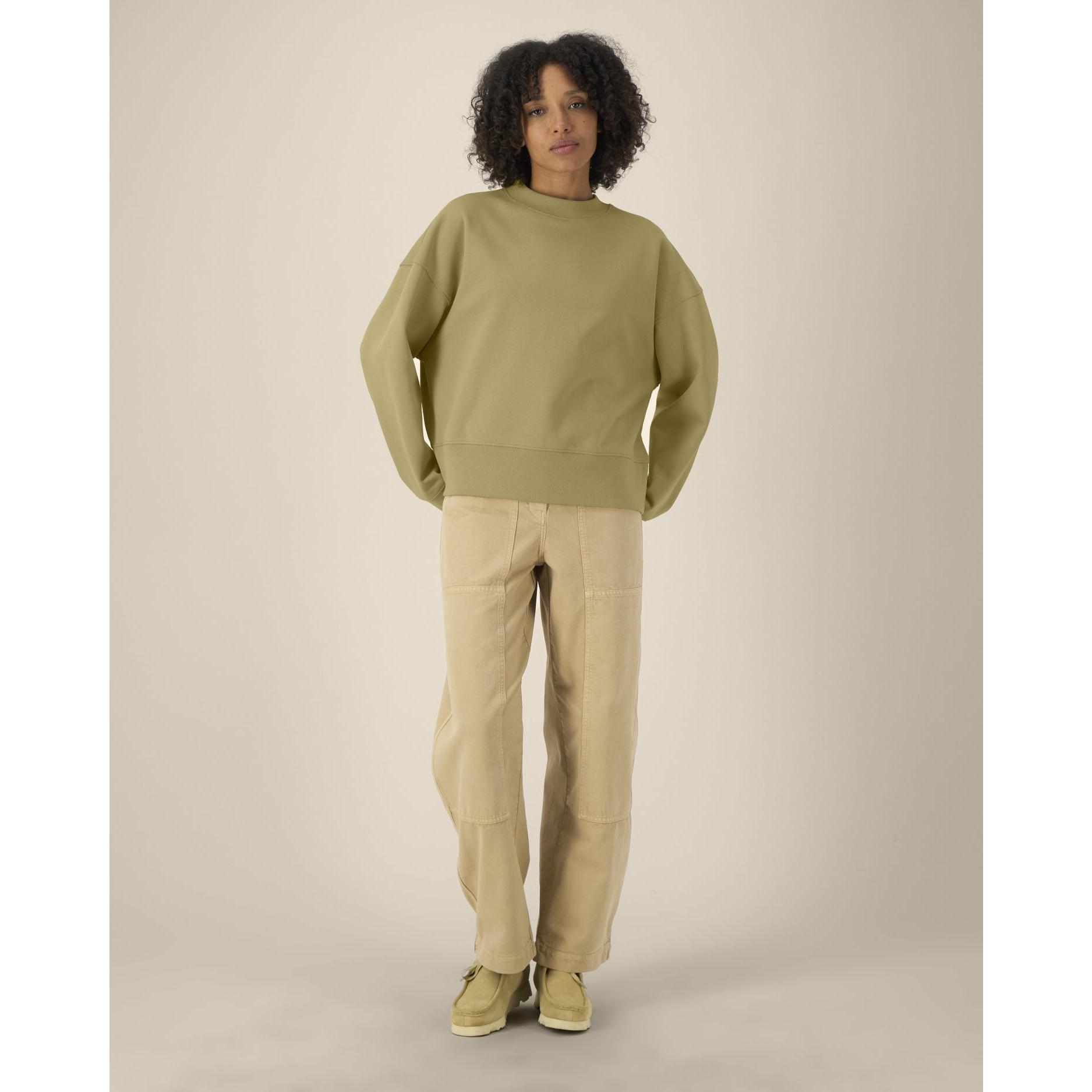 Hanorac la baza gâtului unisex Ryler Faded Olive 2XS