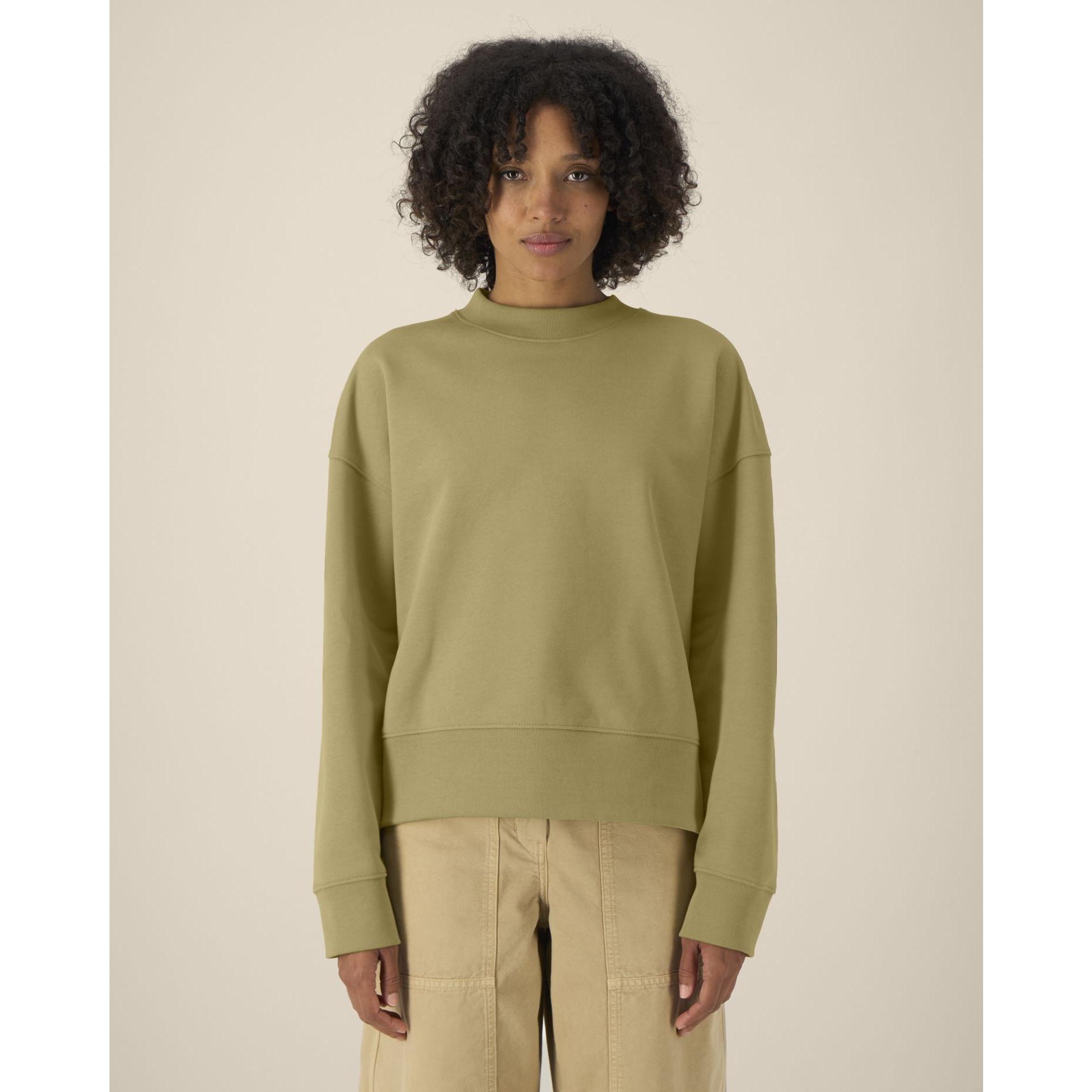 Hanorac la baza gâtului unisex Ryler Faded Olive 2XS