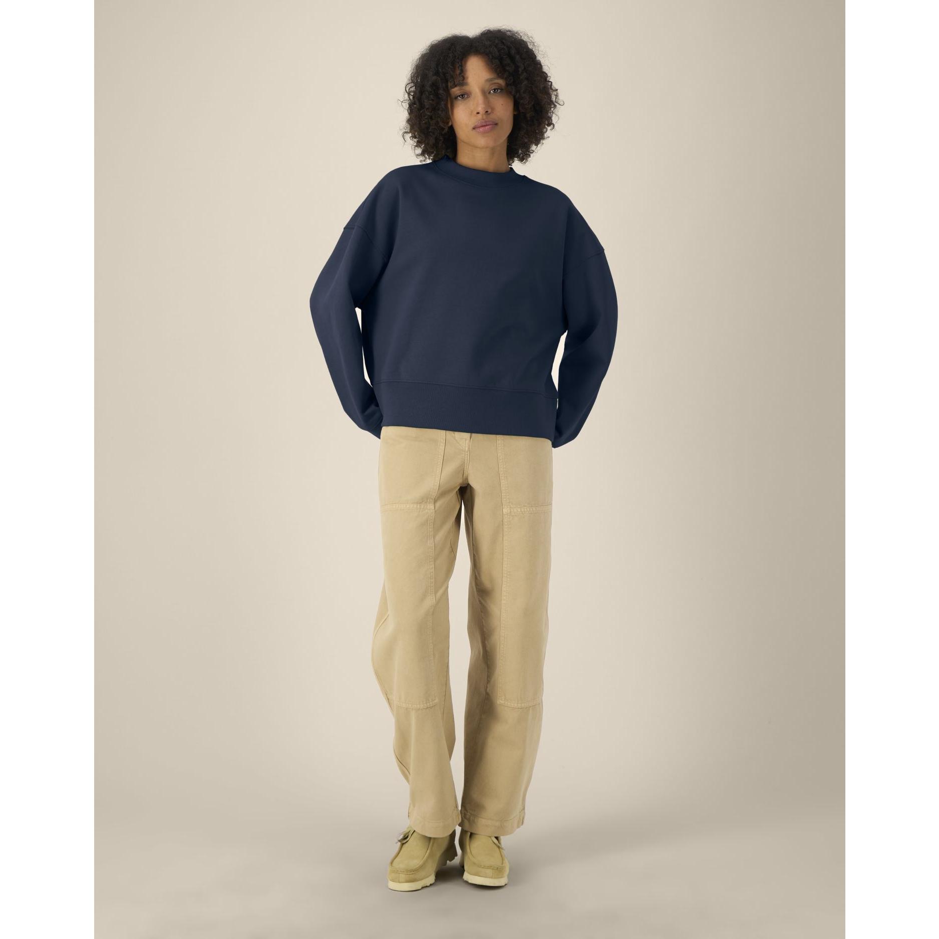 Hanorac la baza gâtului unisex Ryler French Navy L