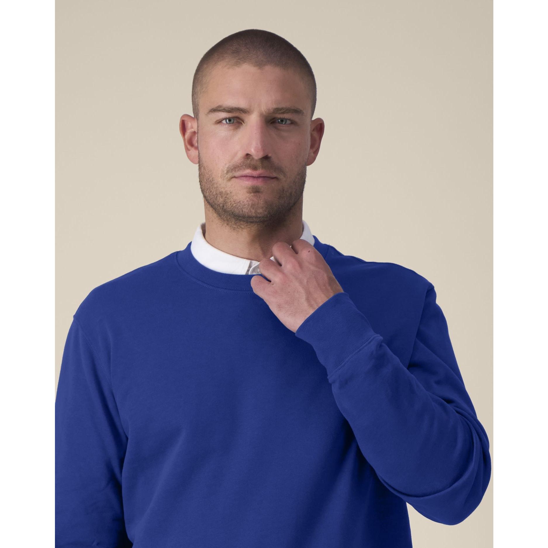 Hanorac la baza gâtului unisex Thinker Worker Blue 4XL