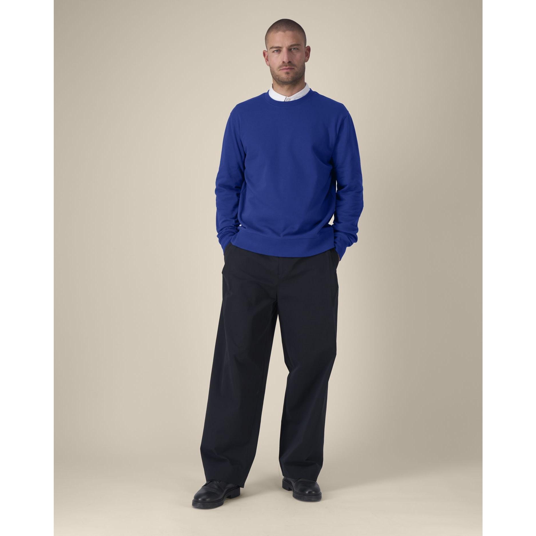 Hanorac la baza gâtului unisex Thinker Worker Blue 4XL