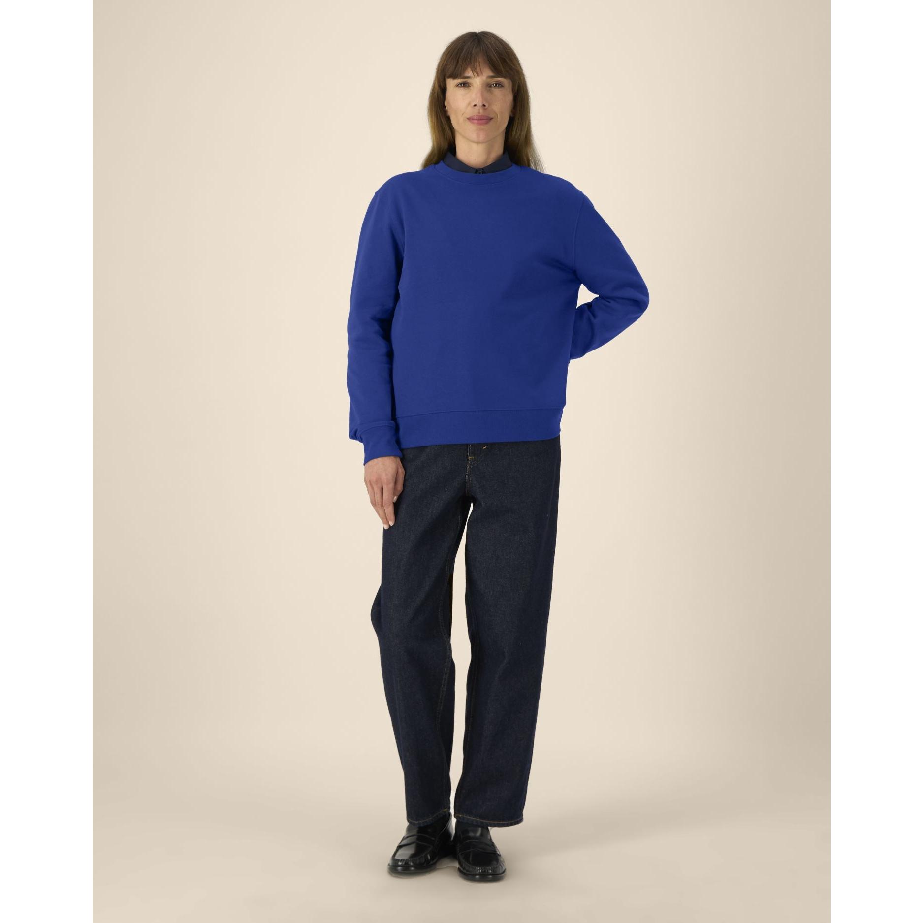Hanorac la baza gâtului unisex Thinker Worker Blue 4XL