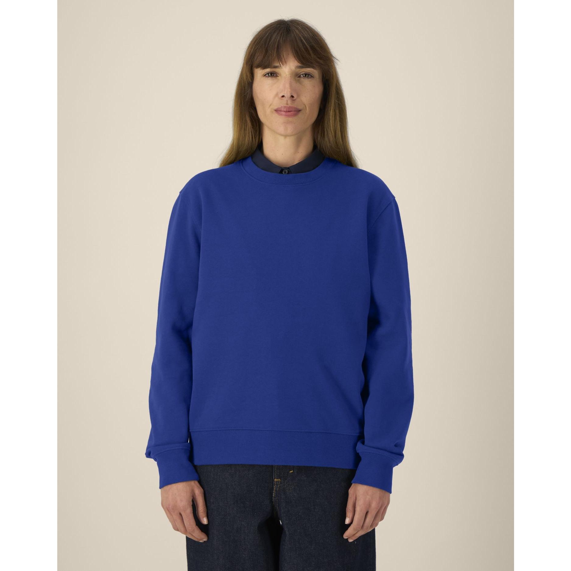 Hanorac la baza gâtului unisex Thinker Worker Blue 4XL