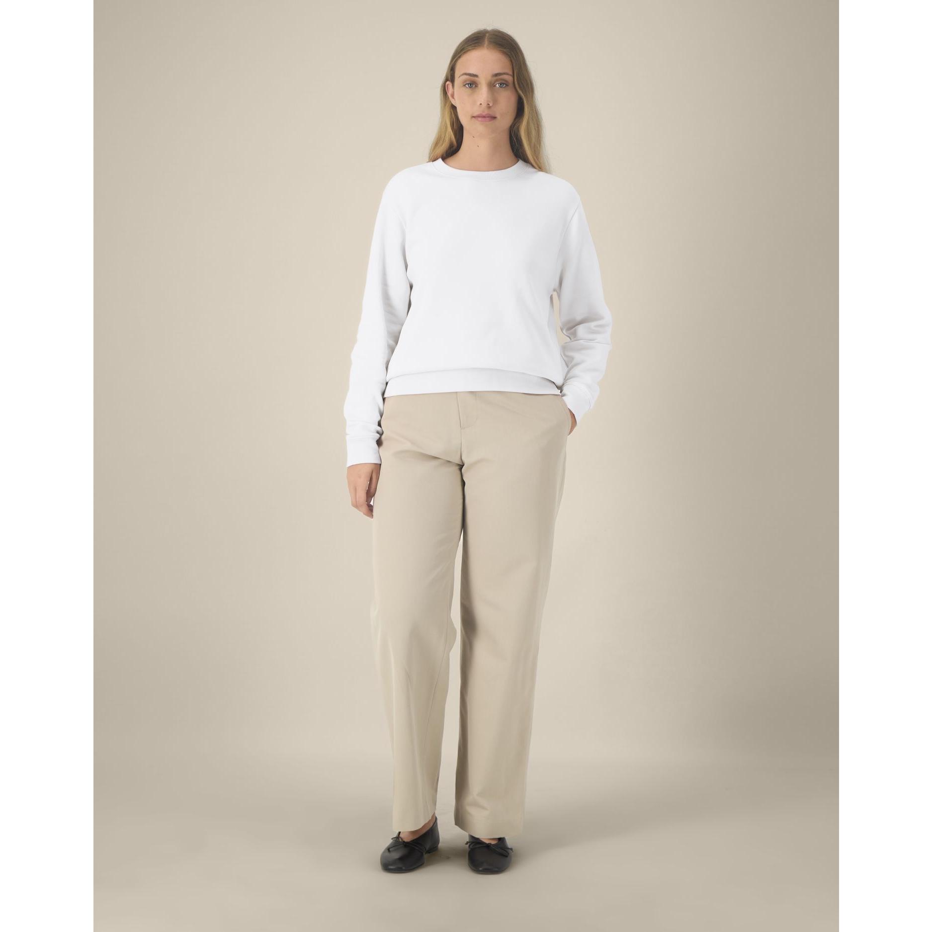 Hanorac la baza gâtului pentru femei Stella Thinker White M