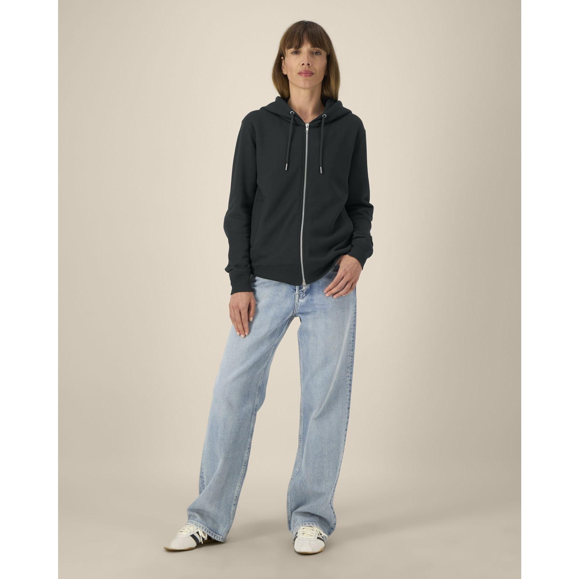 Hanorac cu fermoar unisex Astor Black 2XS
