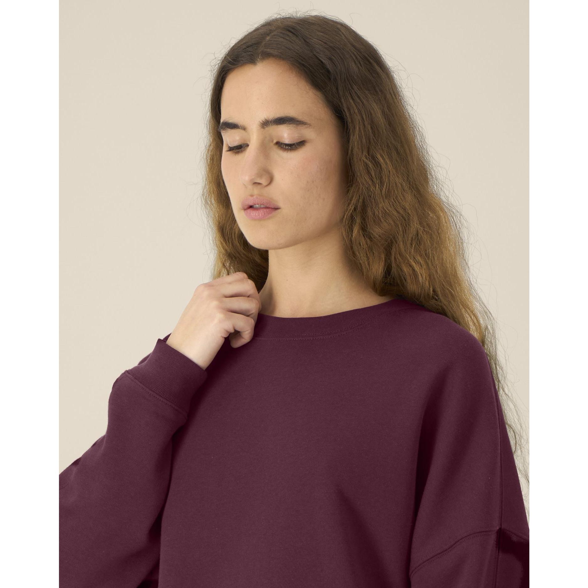 Hanorac la baza gâtului pentru femei Stella Lianna Deep Plum M