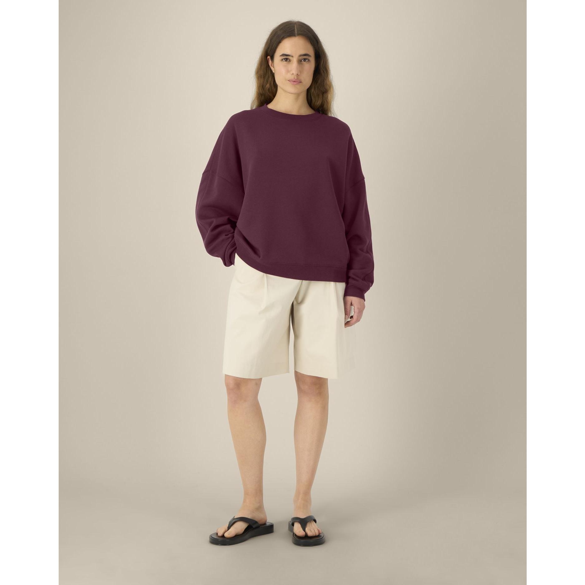 Hanorac la baza gâtului pentru femei Stella Lianna Deep Plum M