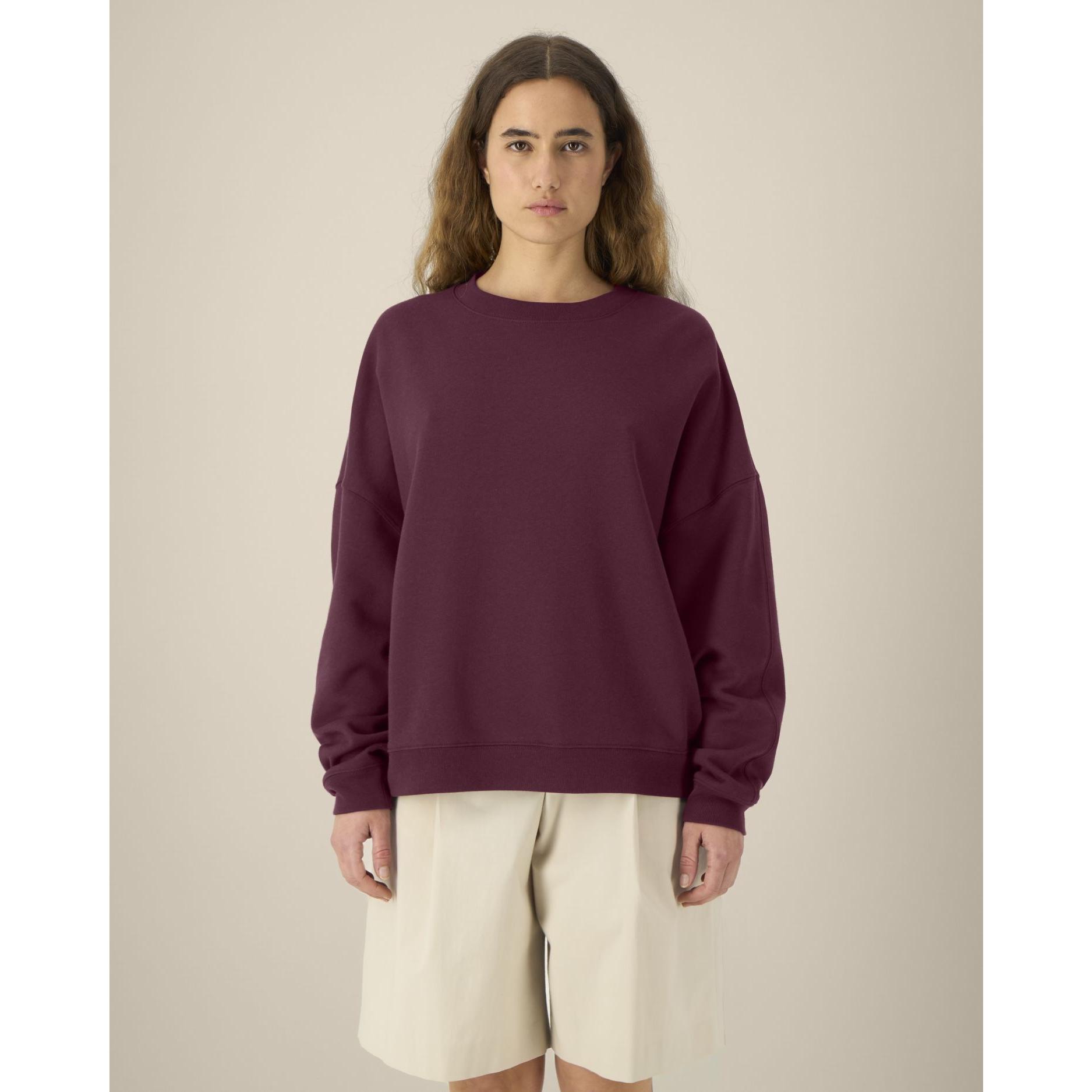Hanorac la baza gâtului pentru femei Stella Lianna Deep Plum M