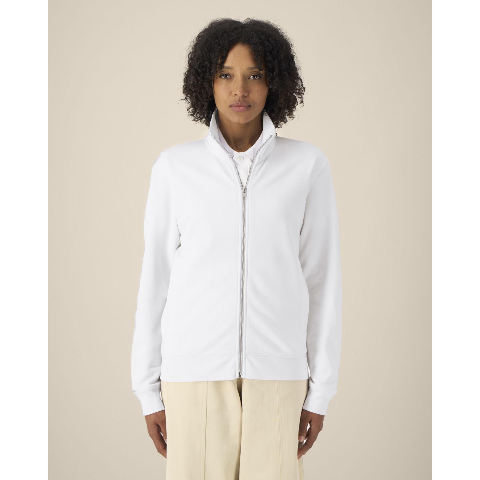 Hanorac cu fermoar unisex Trailer 2.0 White 3XL