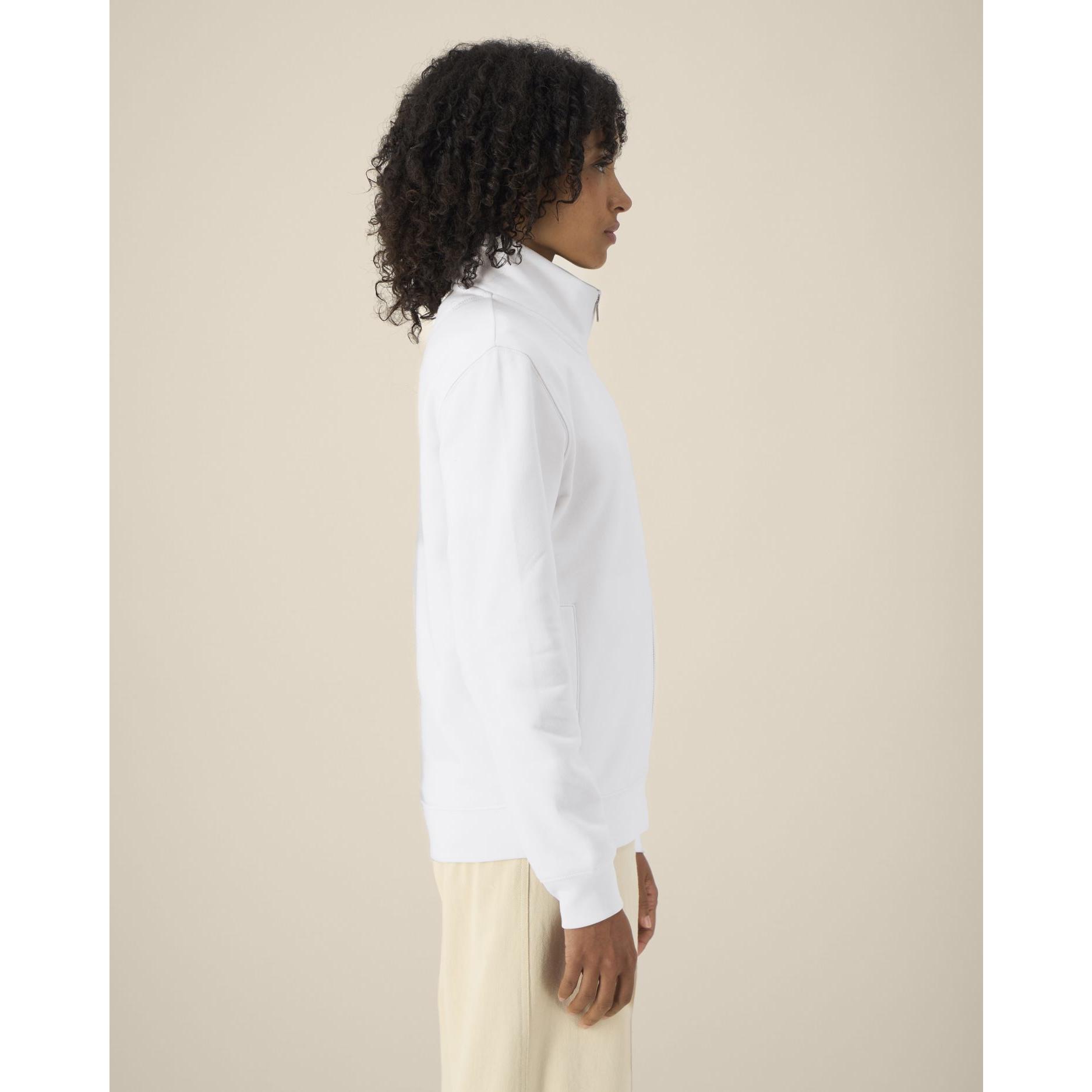 Hanorac cu fermoar unisex Trailer 2.0 White 3XL