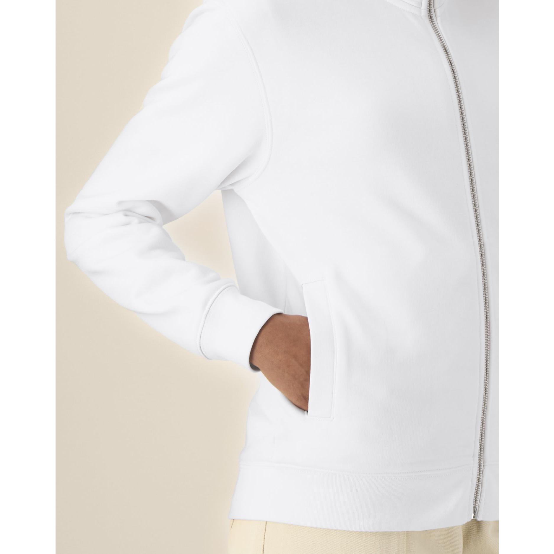 Hanorac cu fermoar unisex Trailer 2.0 White 3XL