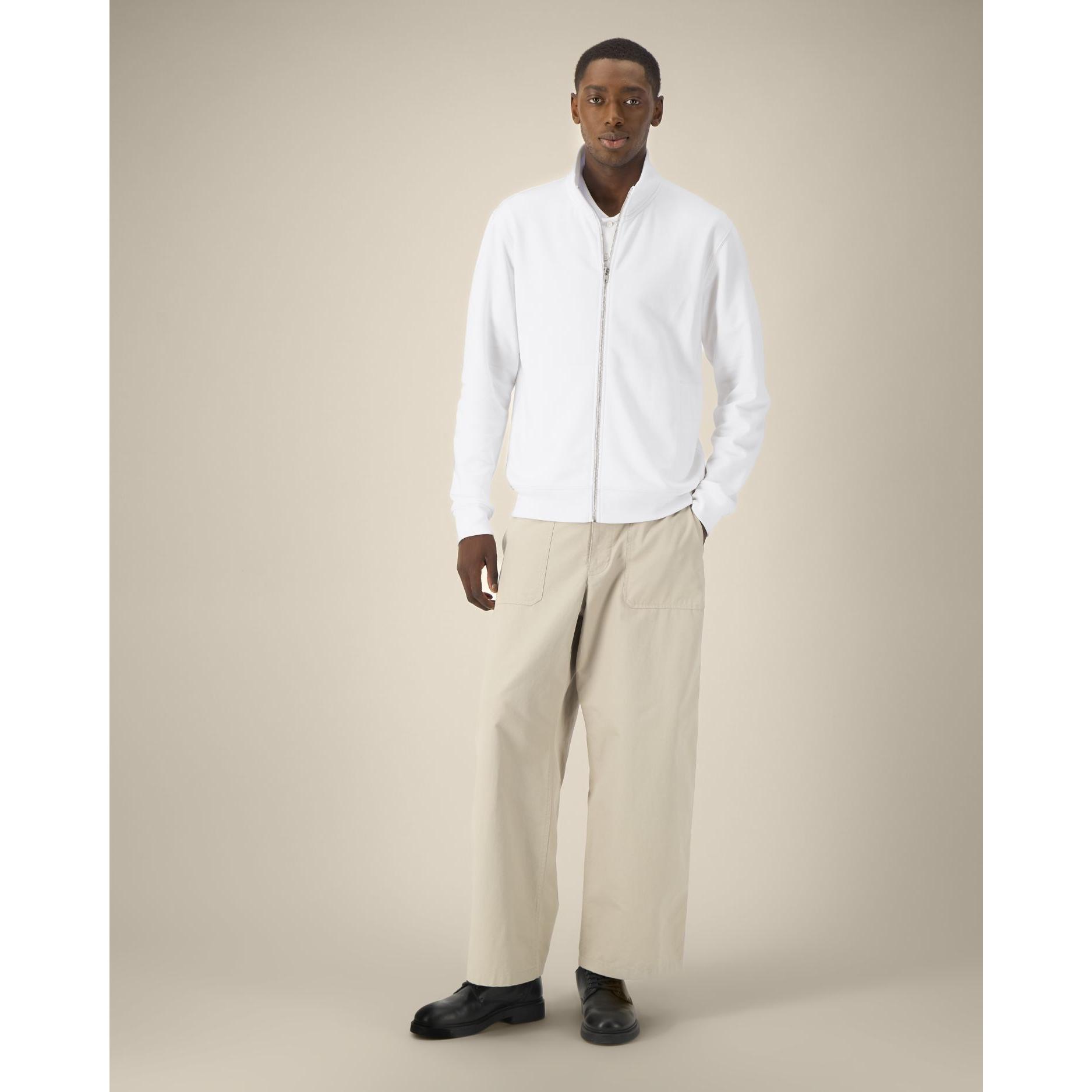 Hanorac cu fermoar unisex Trailer 2.0 White 3XL
