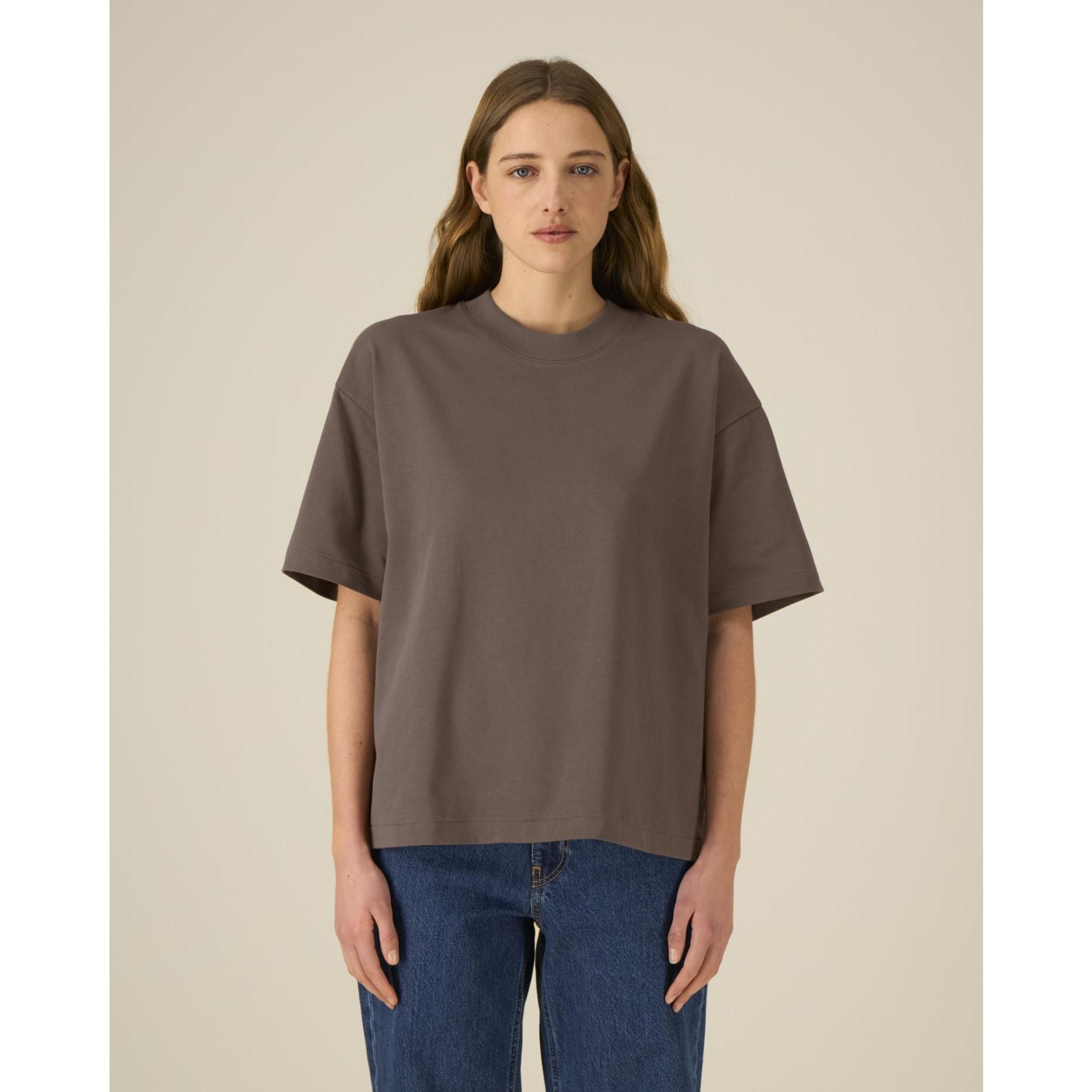 Tricouri unisex Asher Mocha 2XS