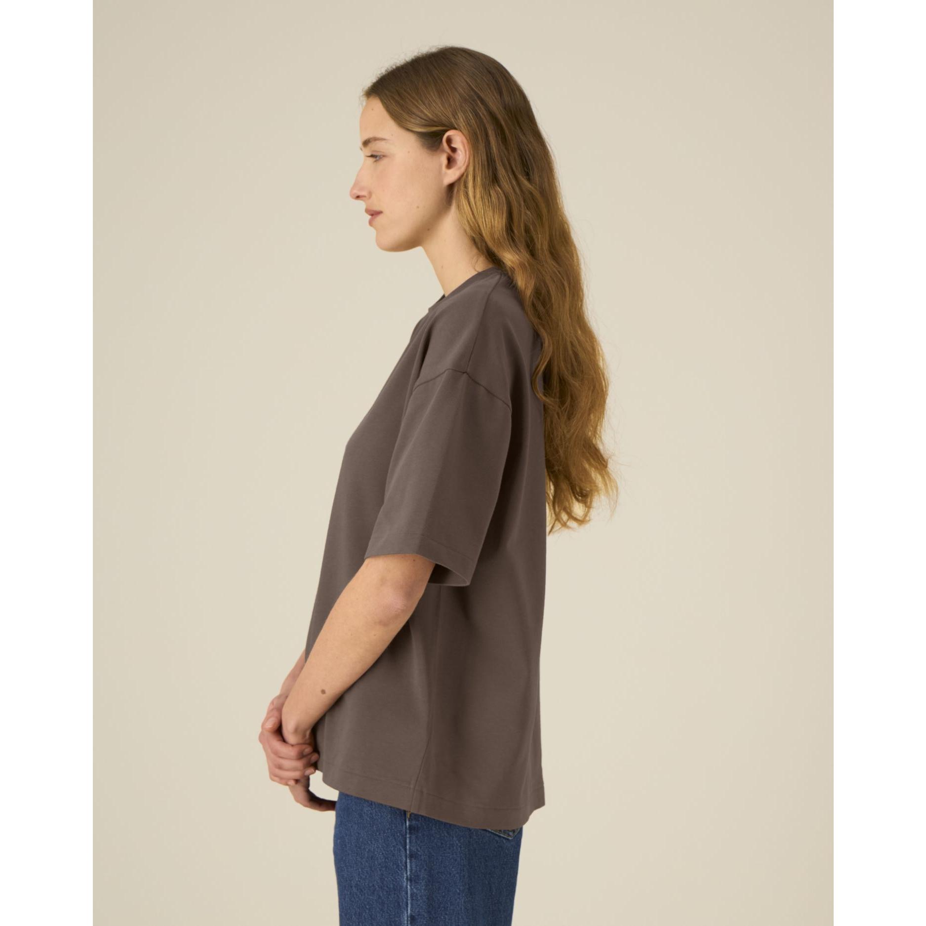 Tricouri unisex Asher Mocha 2XS
