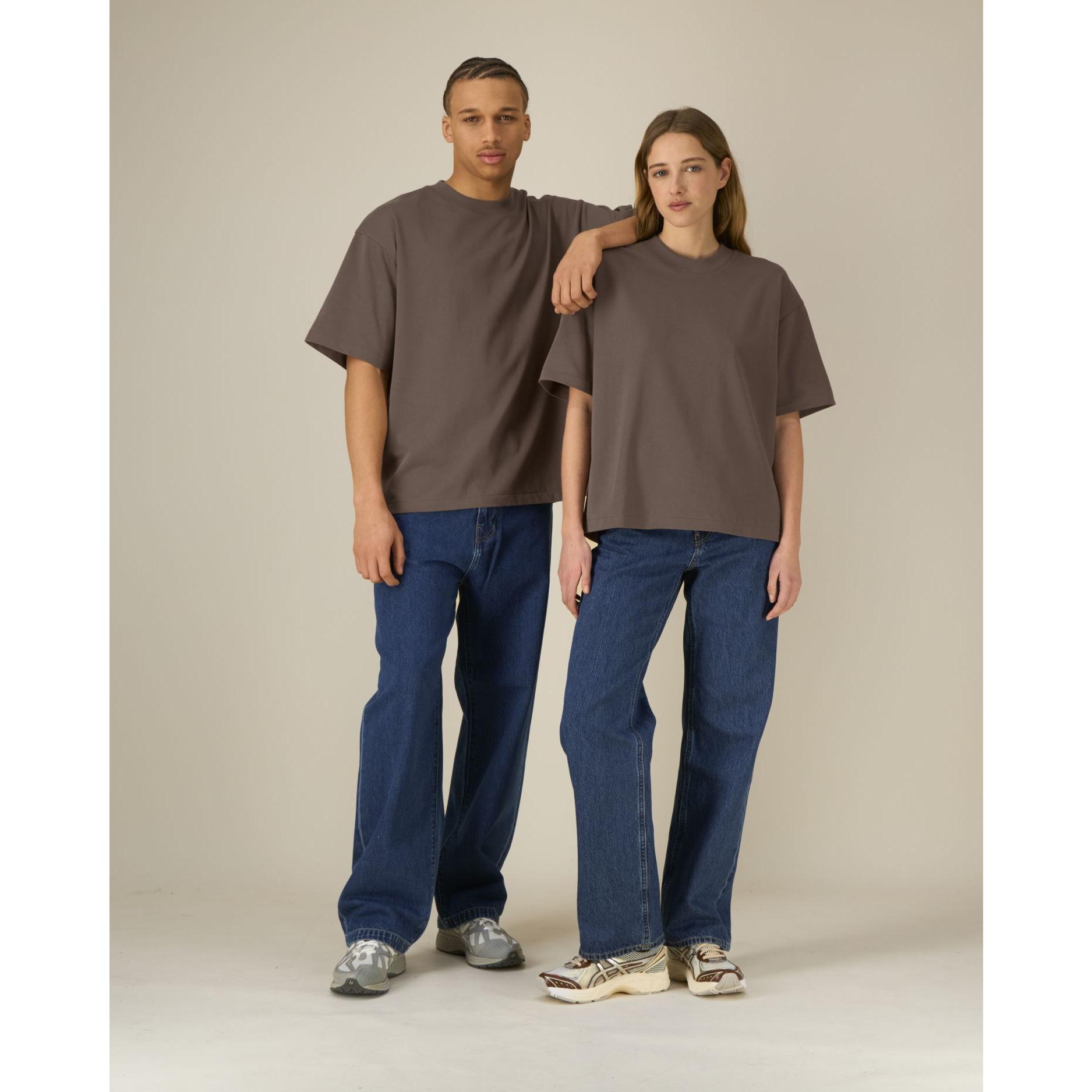 Tricouri unisex Asher Mocha 2XS