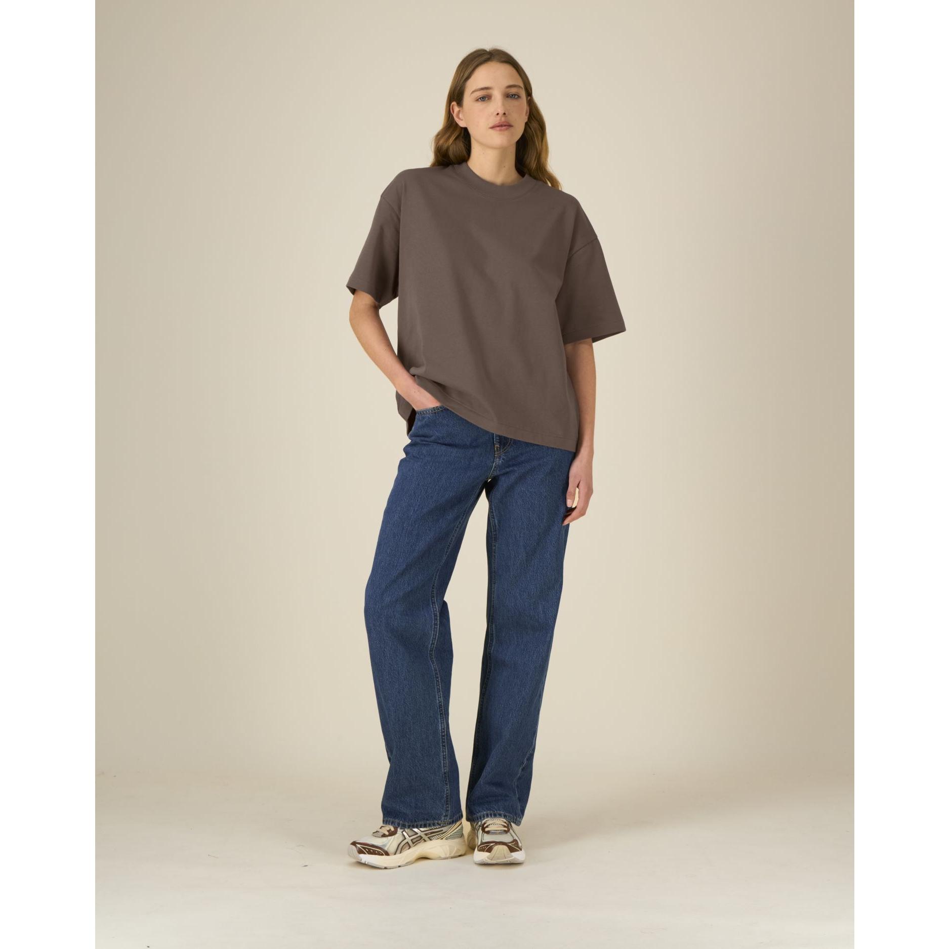 Tricouri unisex Asher Mocha 2XS