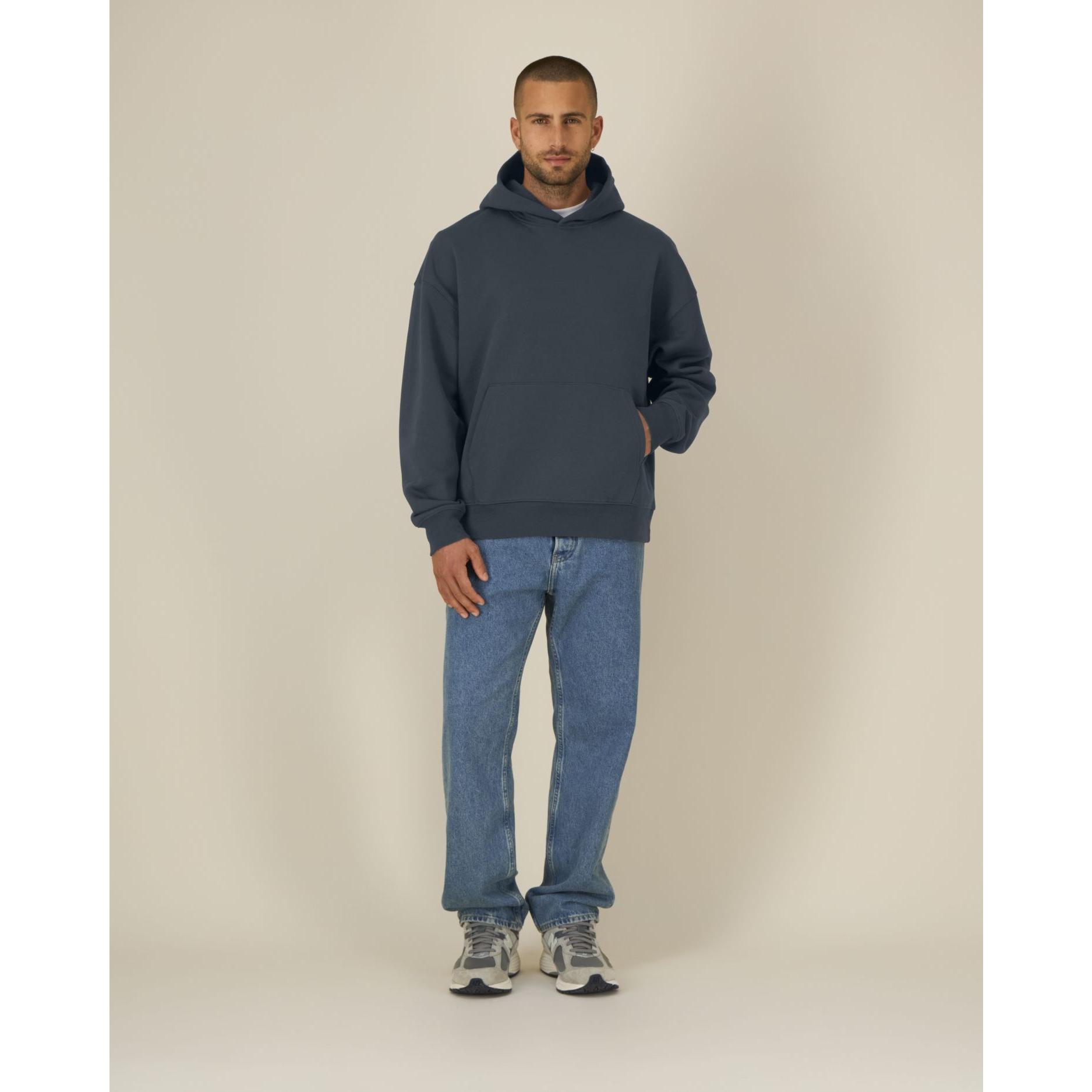 Hanorac cu glugă unisex Chaser India Ink Grey M