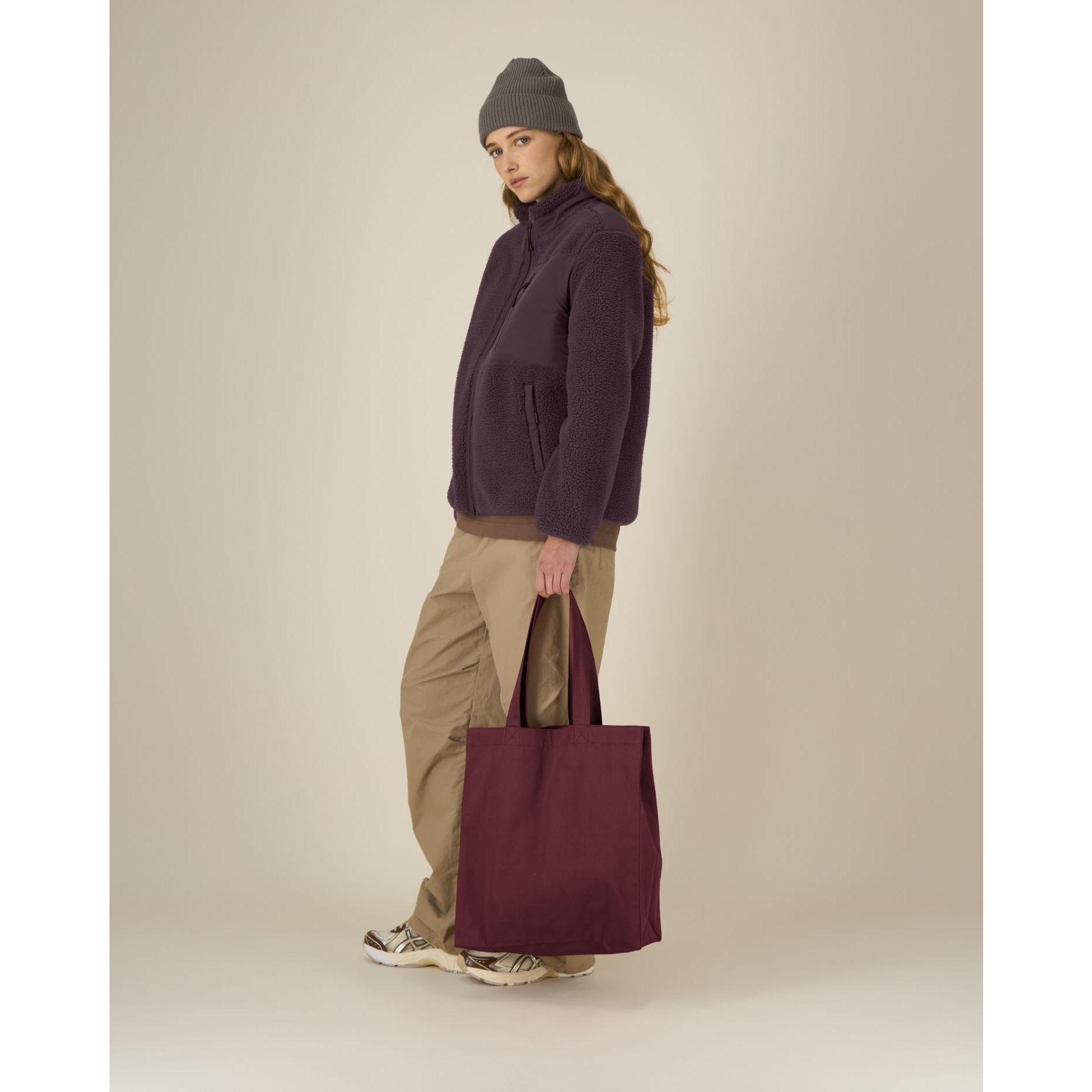 Sacoșă unisex medie tip tote Burgundy