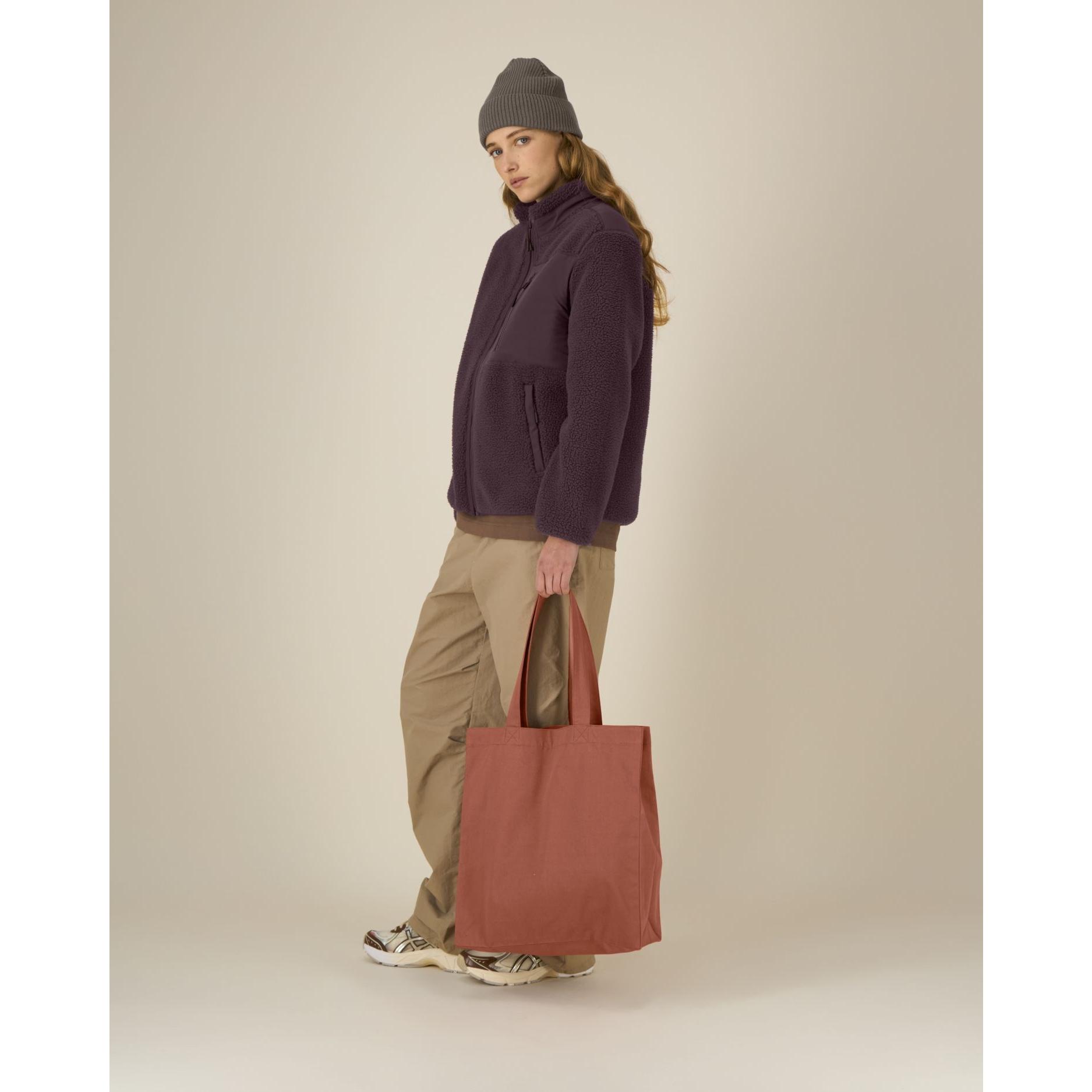 Sacoșă unisex medie tip tote Heritage Brown