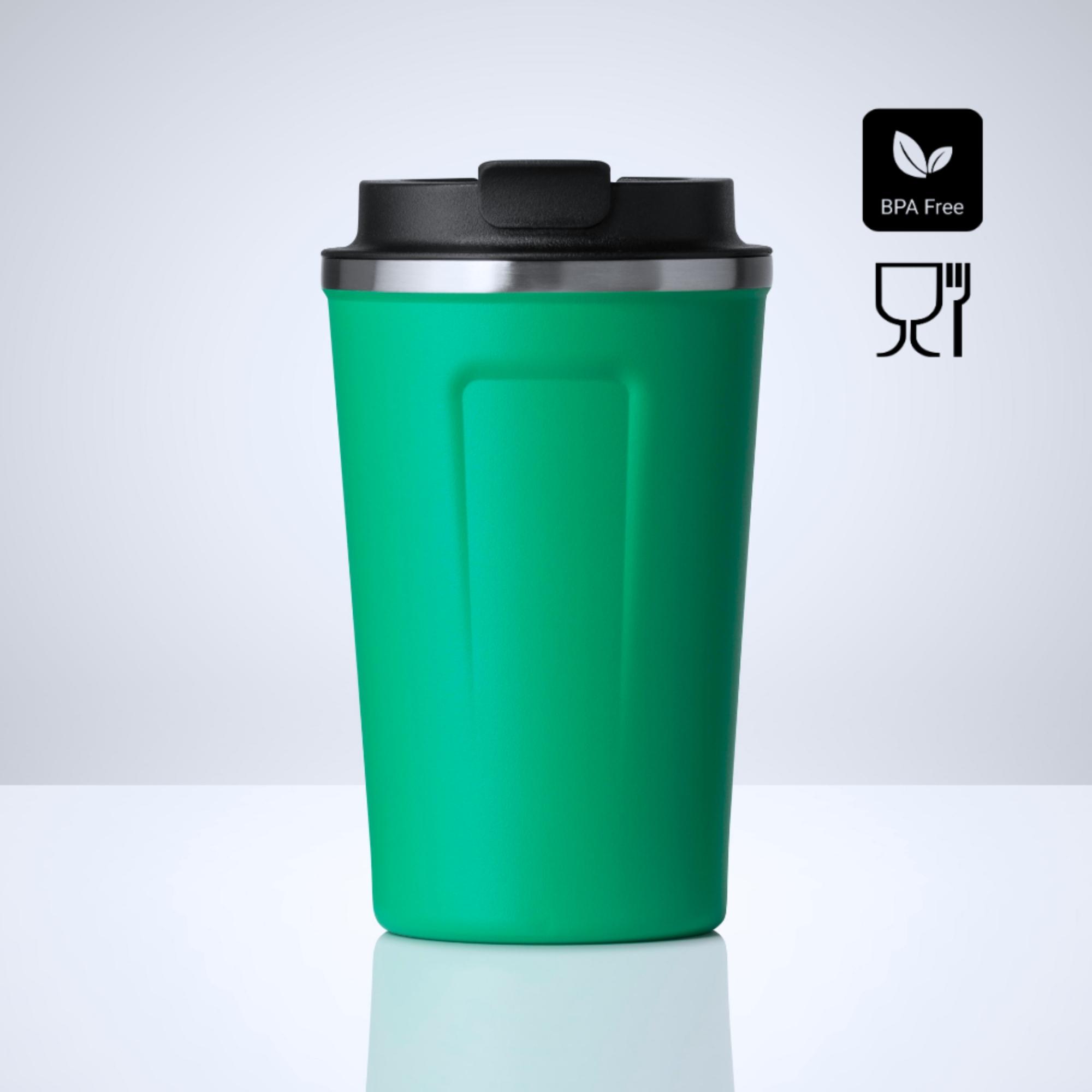 Set călătorie cu cană termică NORDIC și umbrelă automată Verde deschis Verde
